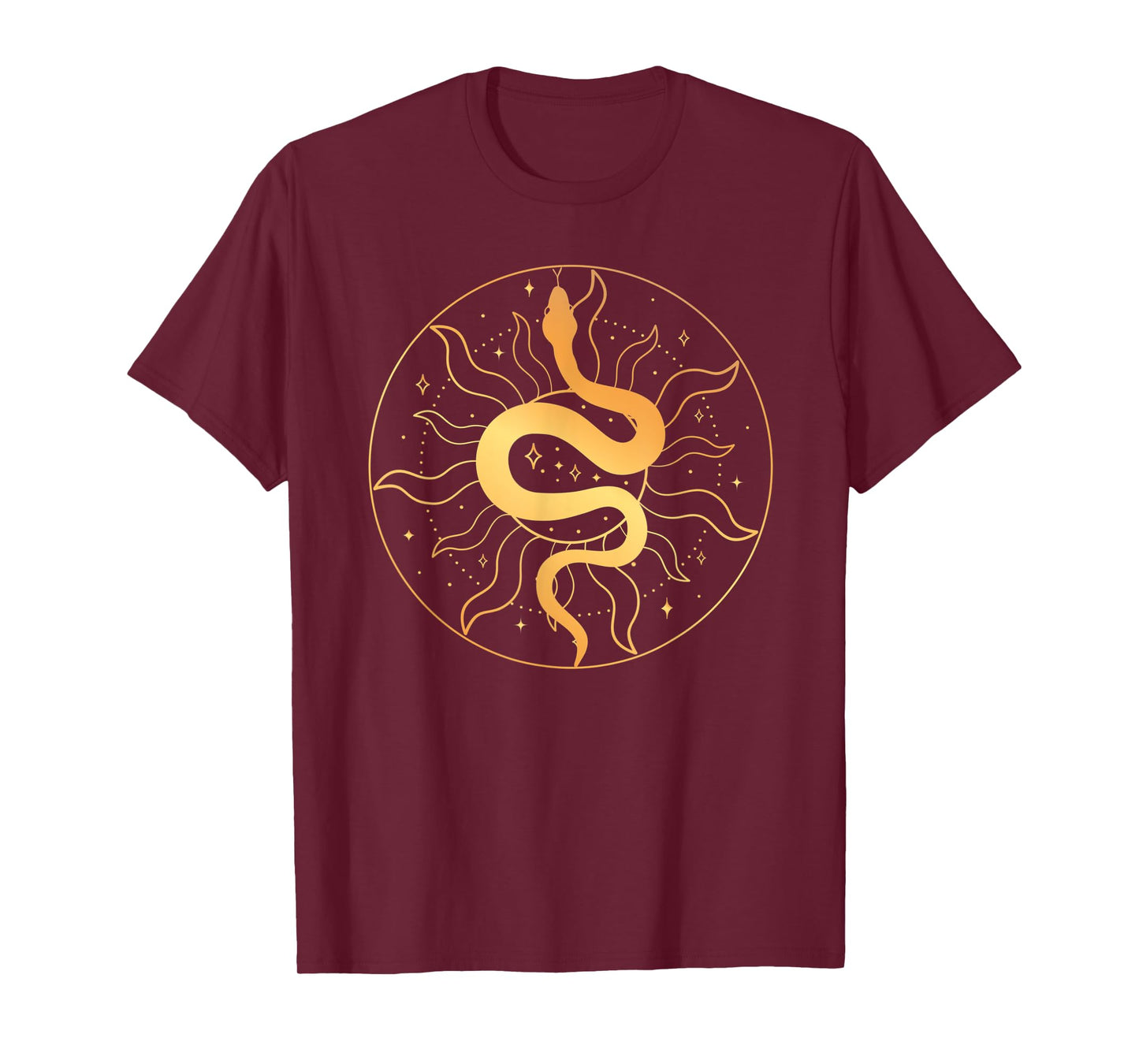 Sacred Geometry Art The Sun And Snake Occult Symbol T-Shirt
