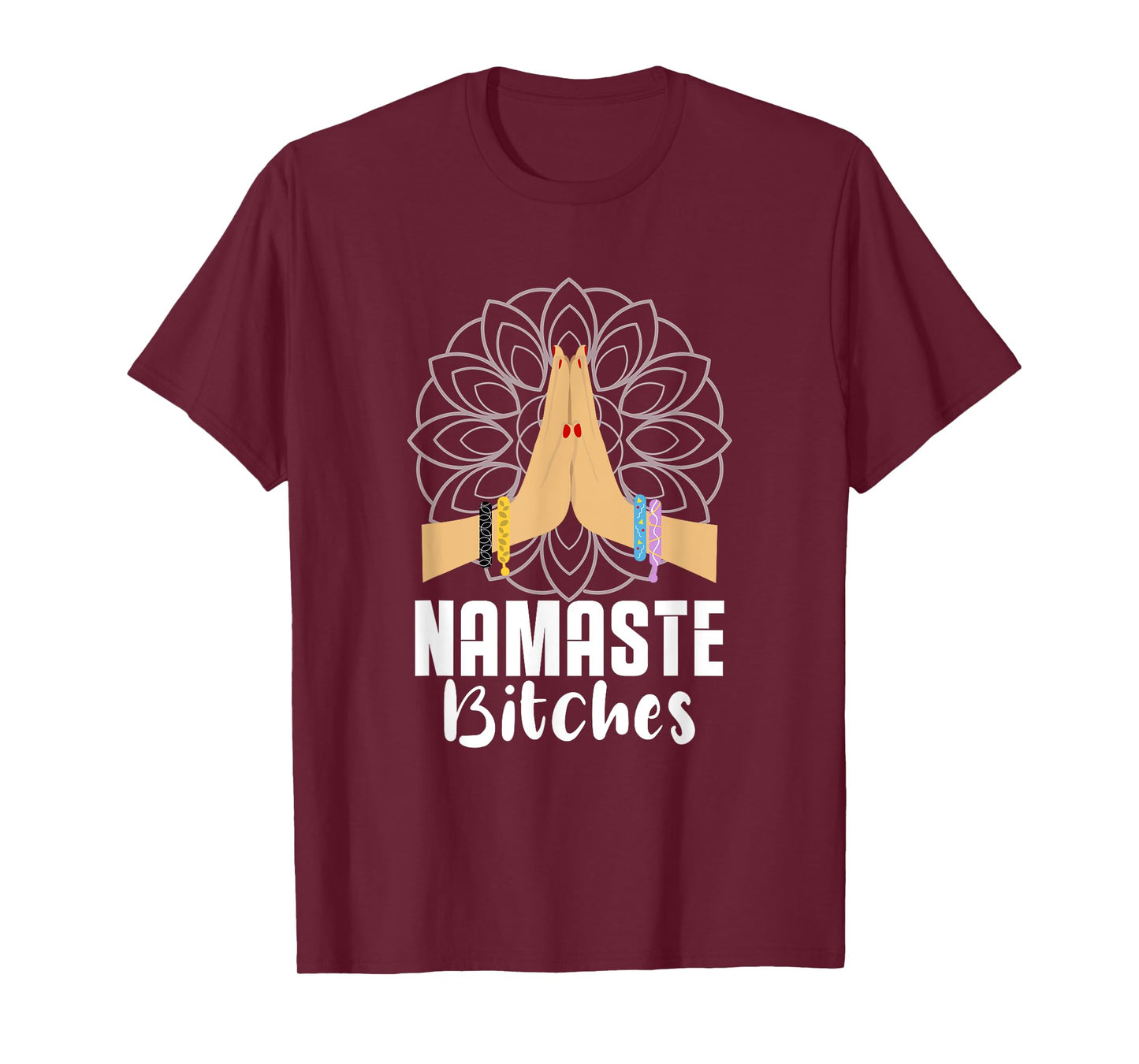 Namaste Bitches Yoga Practitioner Zen Meditaton Mandala T-Shirt