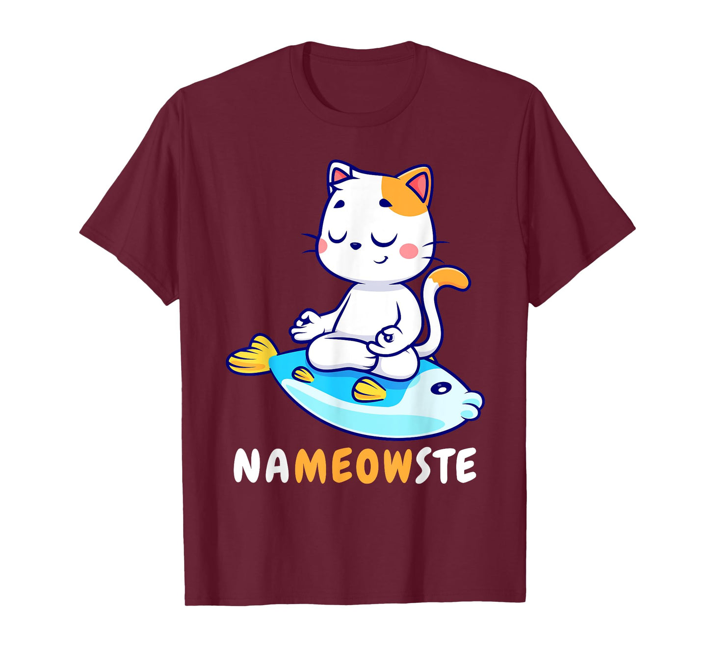 Yoga Cat Nameowste Meditation Zen Kitten Namaste Funny T-Shirt