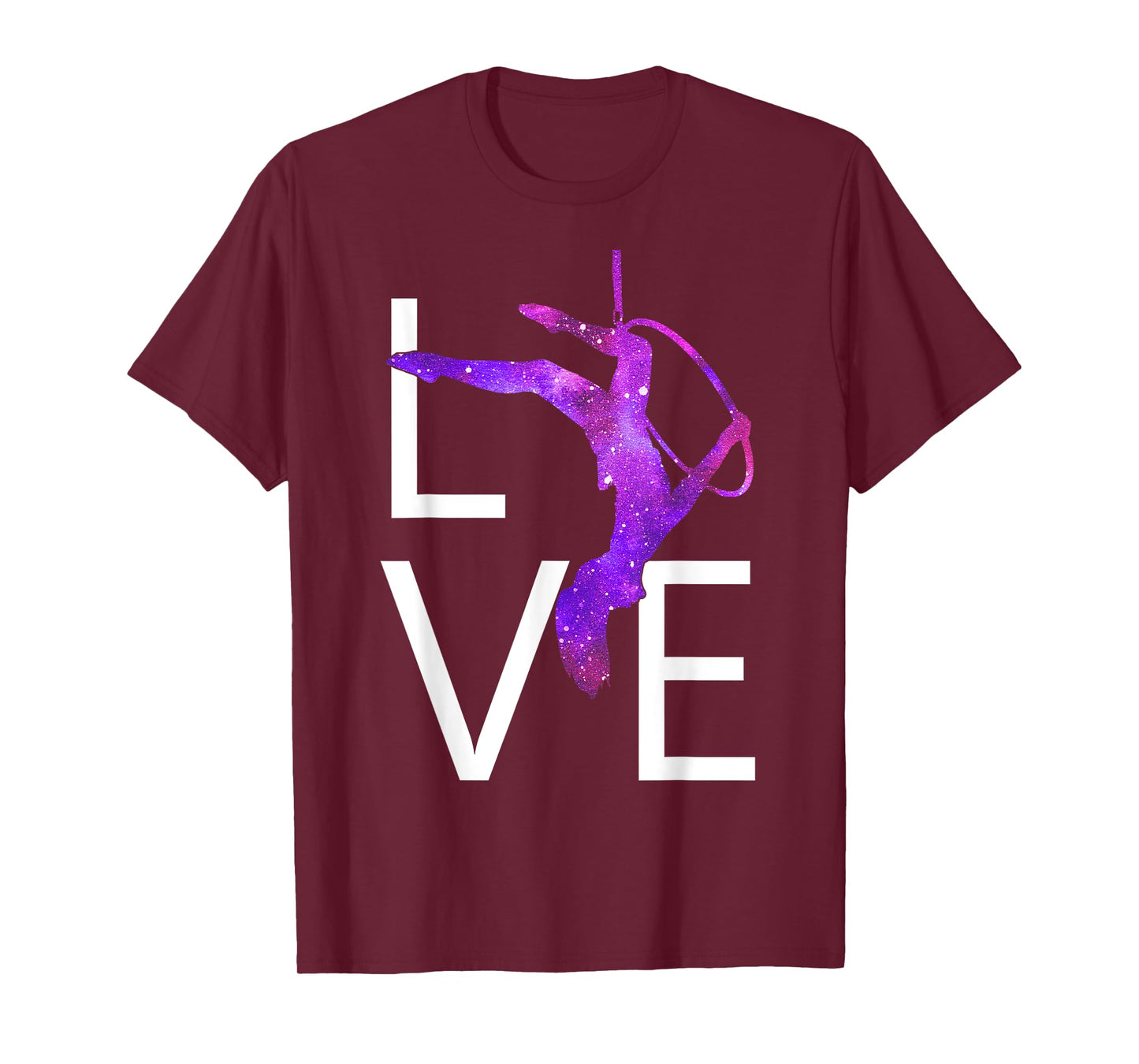 Aerial Hoop Aerial Yoga Aerialist Lyra Purple Love T-Shirt