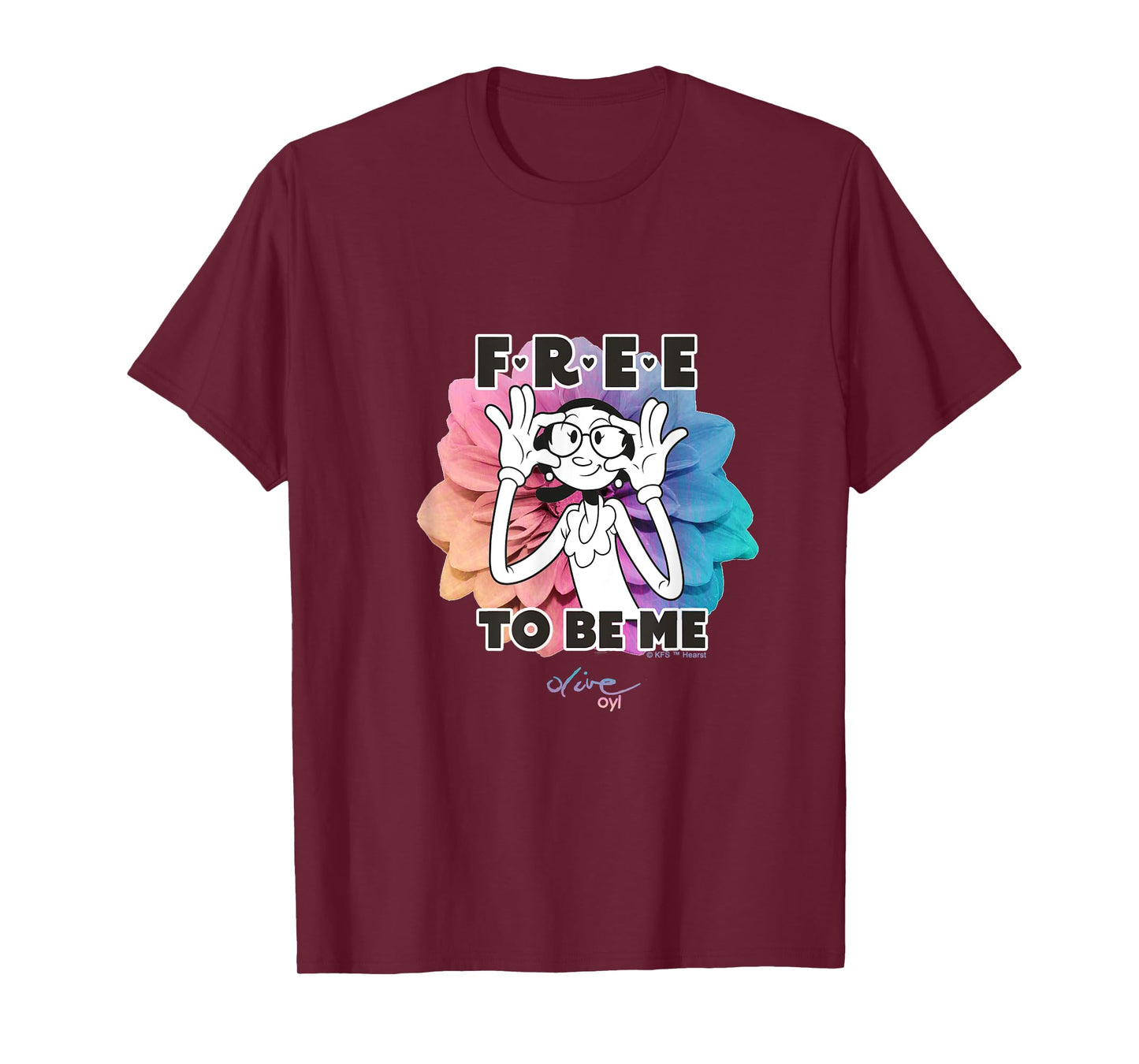 Olive Oyl's Express Yourself Collection "Free To Be Me" T-Shirt