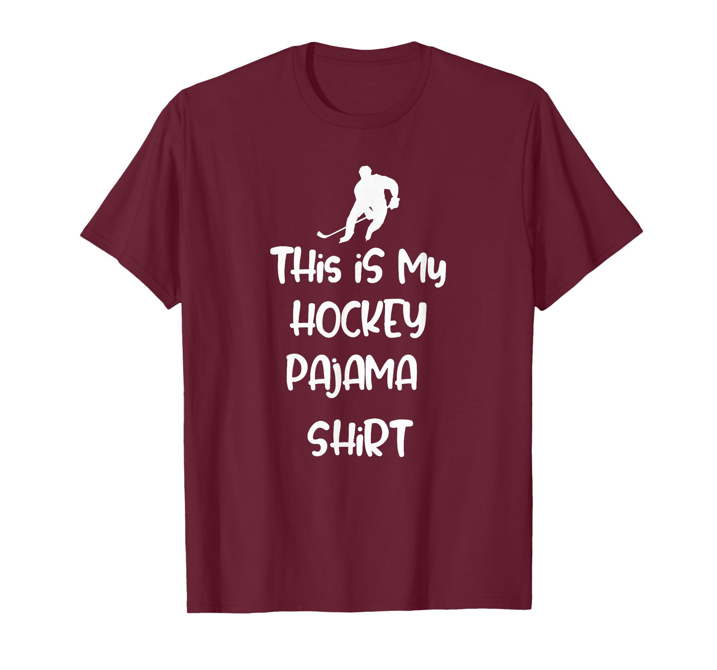 This is My Hockey Pajama Shirt Teen Adult Novelty Tshirt T-Shirt