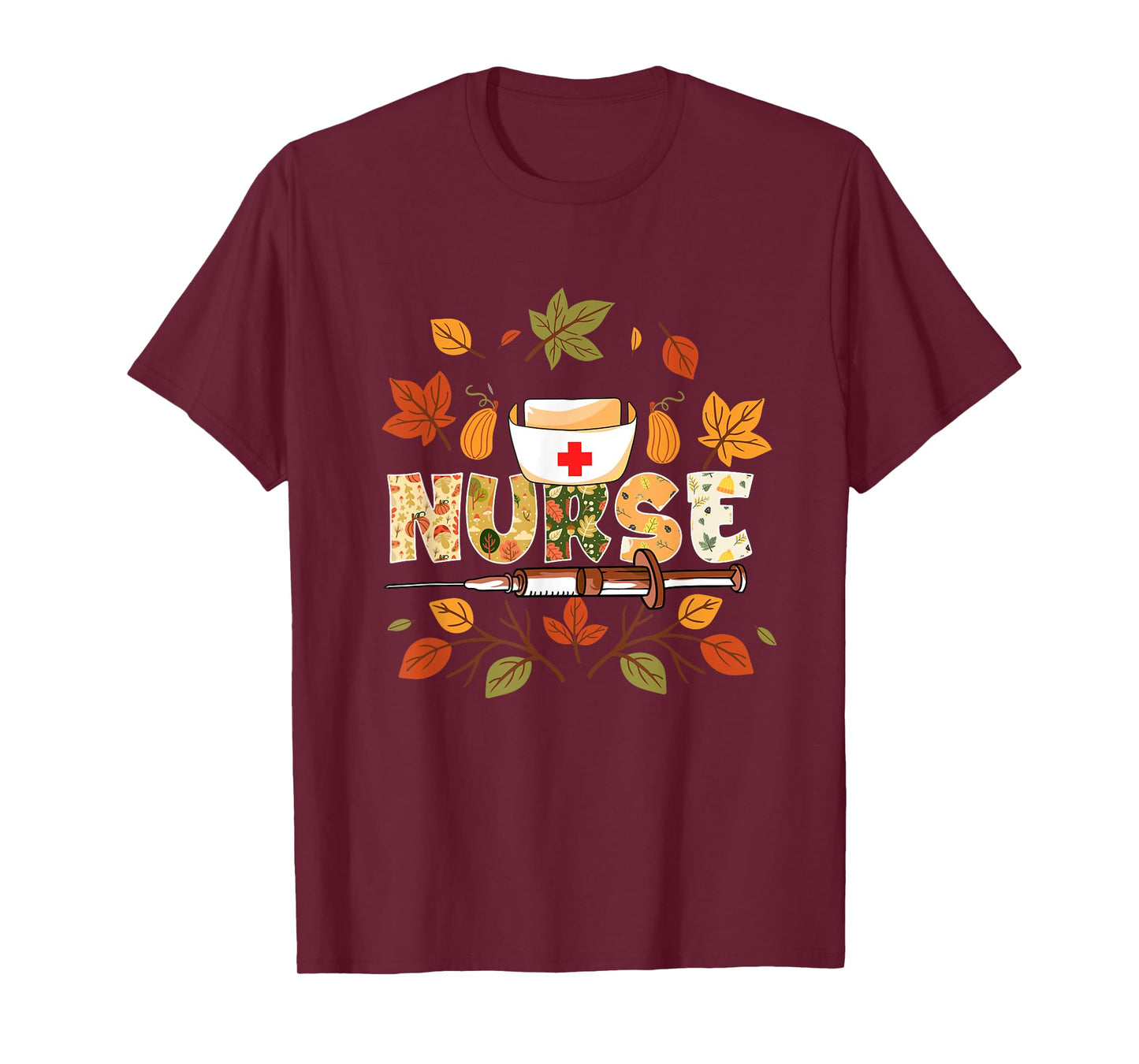 Autumn Fall Outfit Nurse Thankful Grateful Blessed T-Shirt