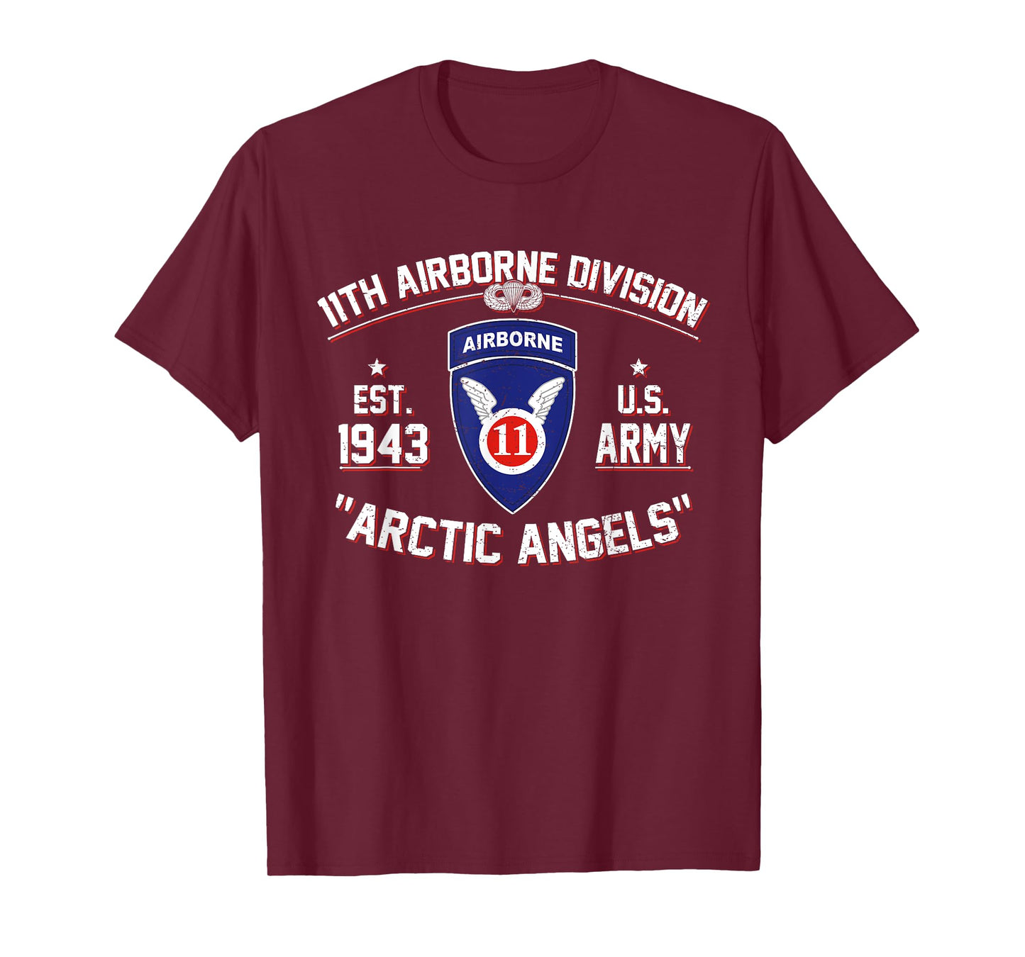 Proud 11th Airborne Division Arctic Angels US Paratrooper T-Shirt