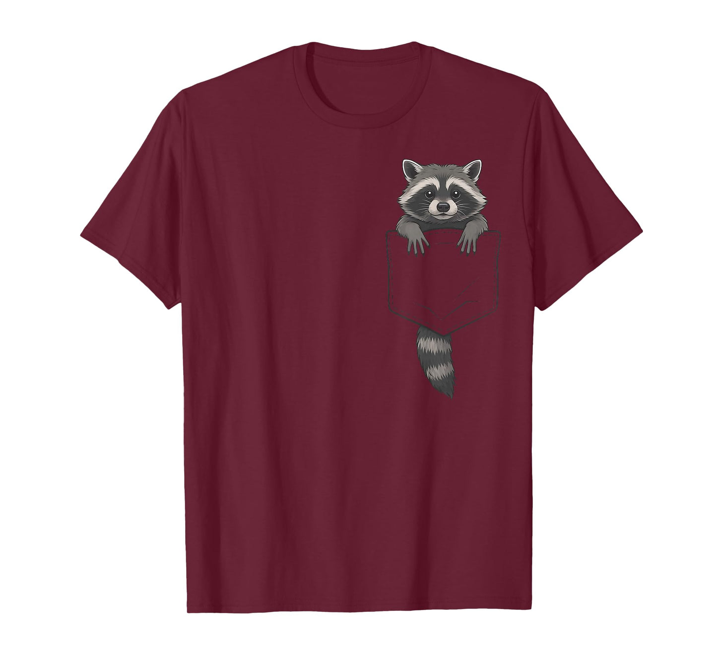 Cute Raccoon Pocket Funny Gifts For Men Women Kid T-Shirt