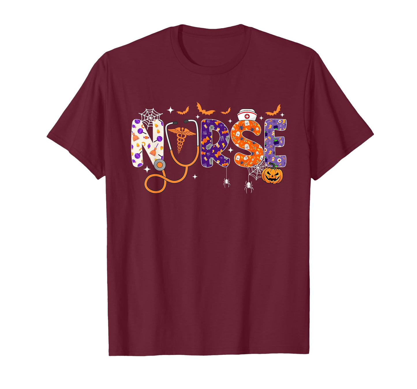 Halloween Nurse Shirts For Women RN NICU Nursing Halloween T-Shirt