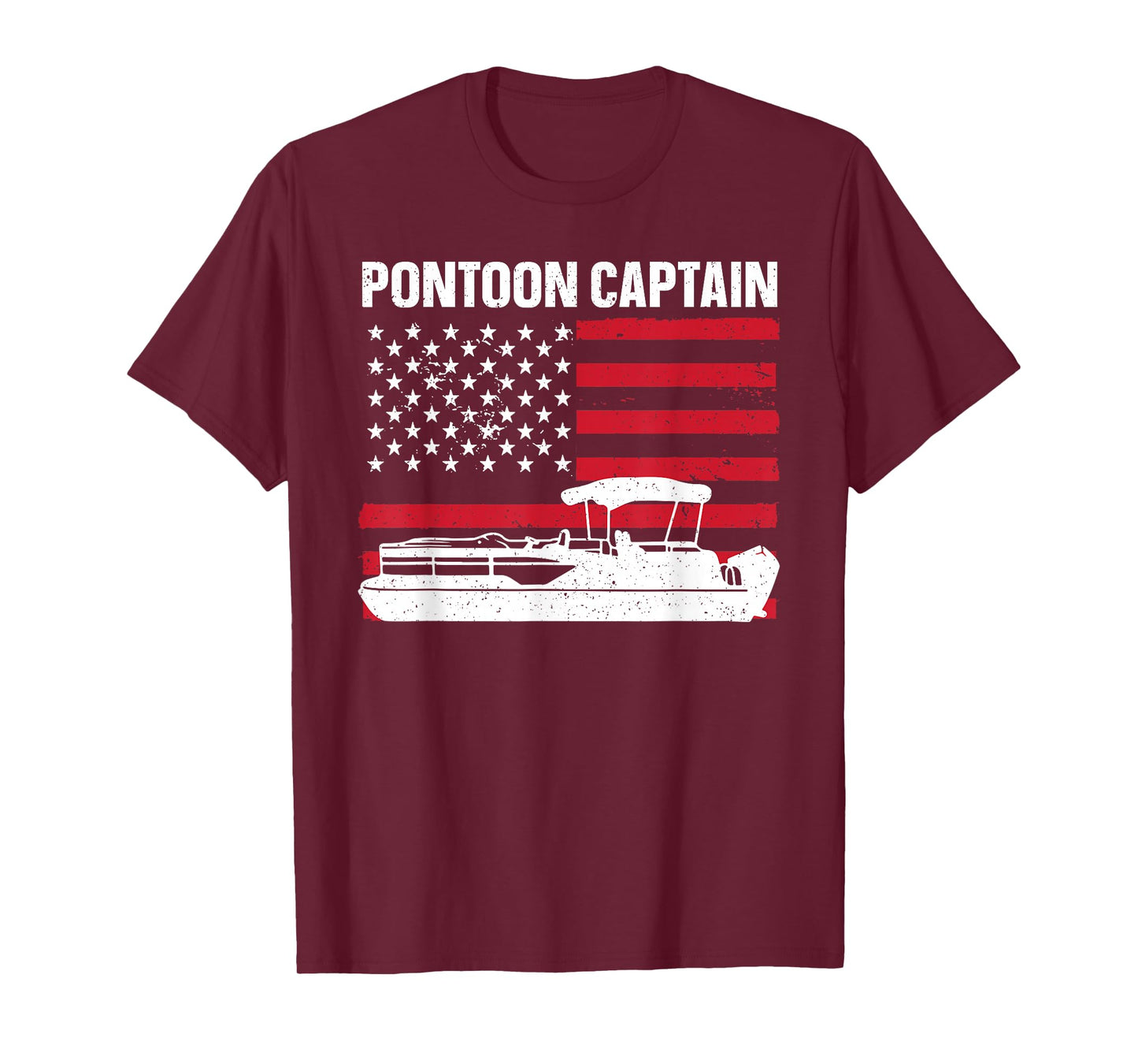 Cool Pontoon Captain Art For Men Women Pontoon Boat Captain T-Shirt