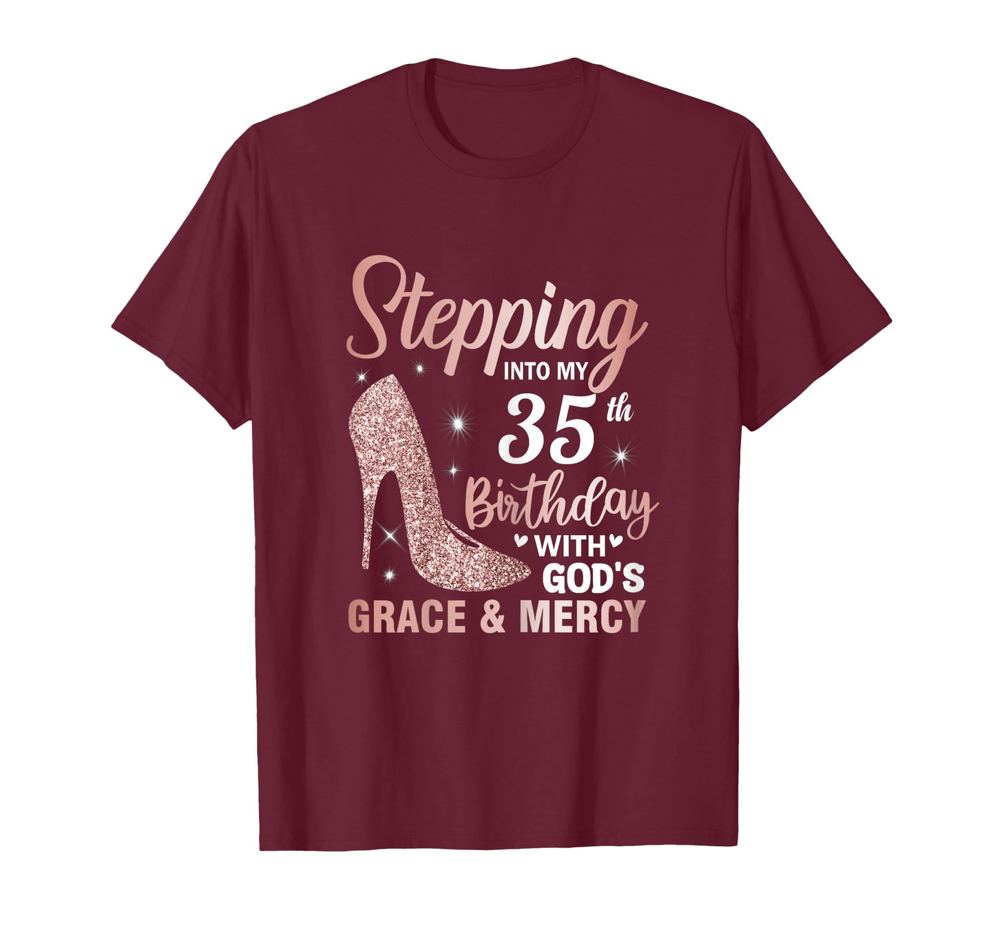 Stepping Into My 35th Birthday Shirt Women 35 Year Old Bday T-Shirt