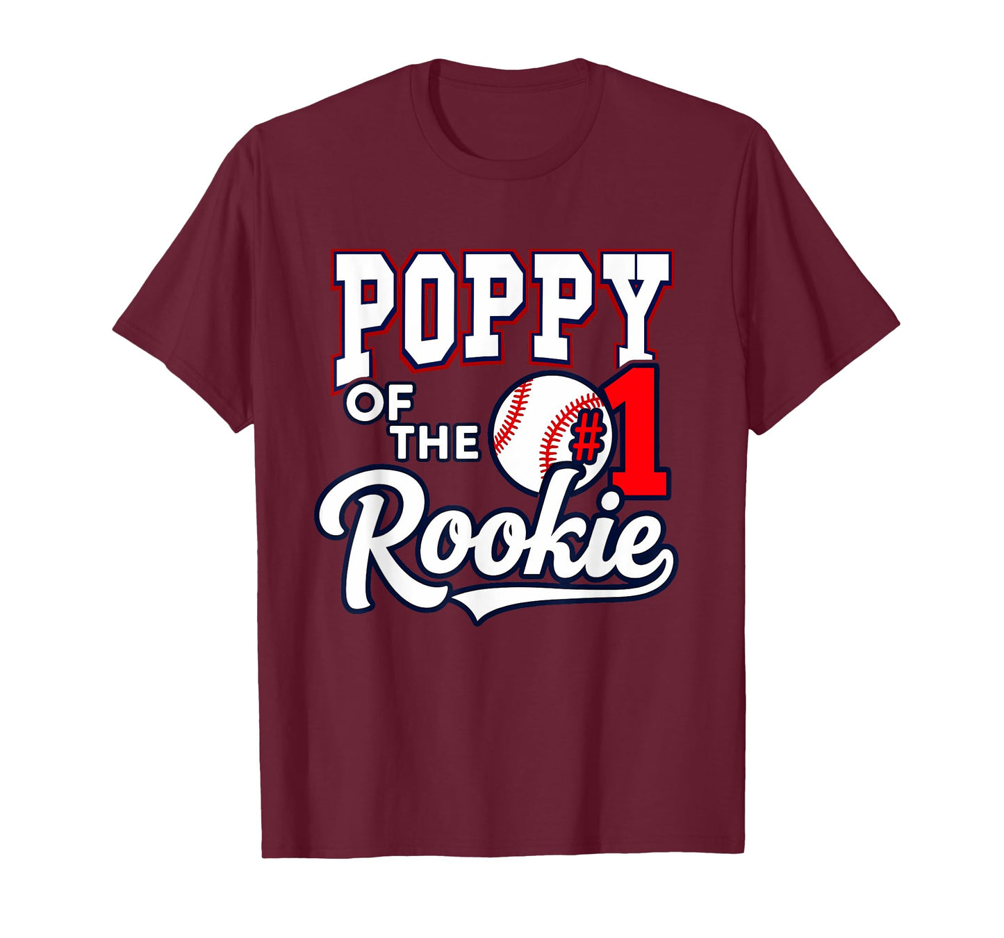 Retro Grandpa Poppy Of The Number 1 Rookie Baseball T-Shirt