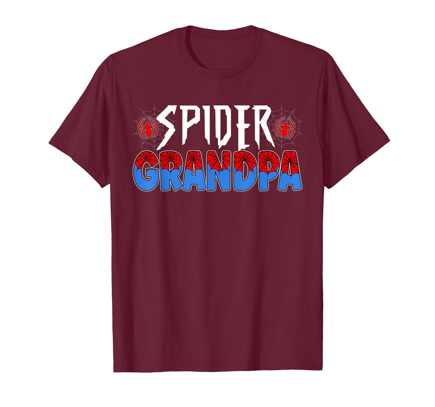 Funny Spider Web Grandpa Family Matching Birthday Boy T-Shirt