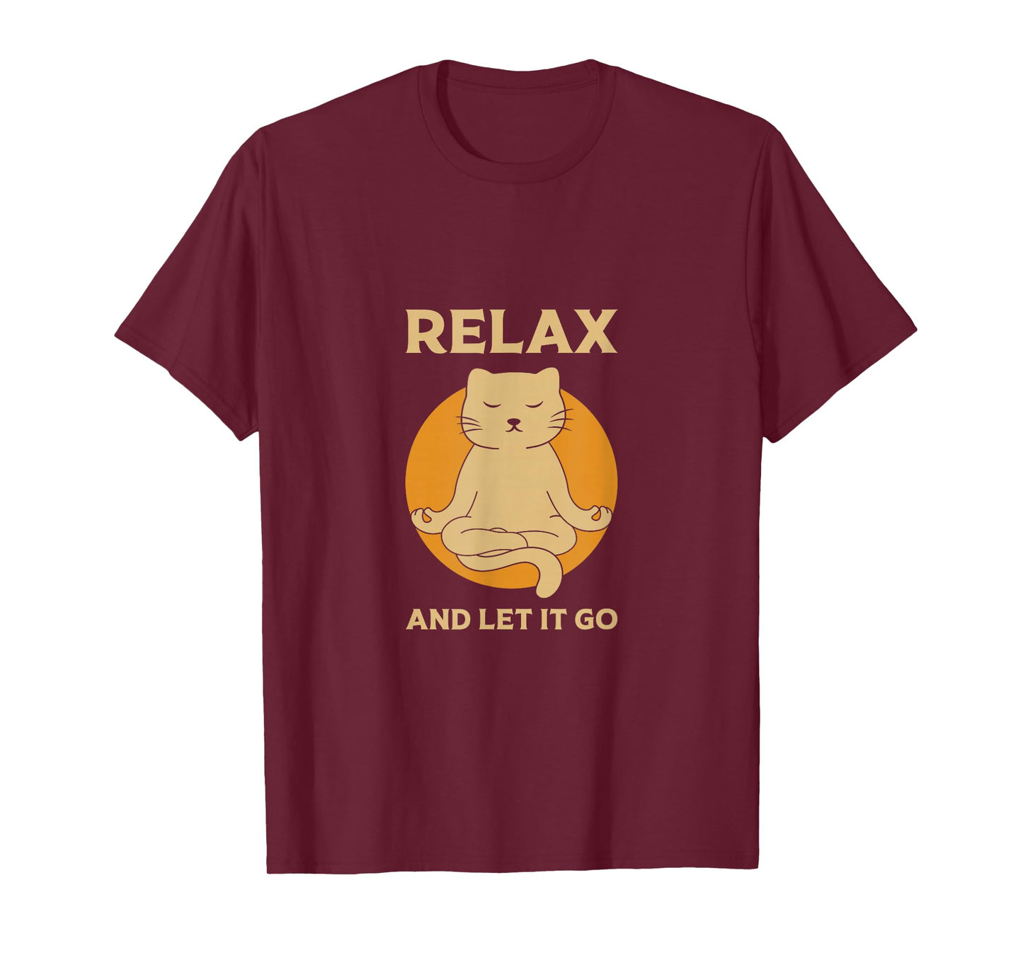 Funny cat Graphic Yoga Zen meditation t-shirt T-Shirt