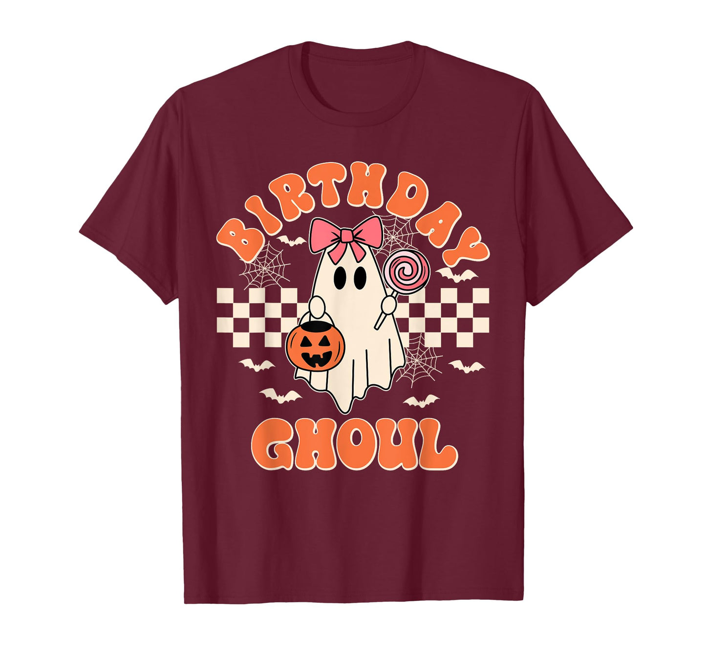 Birthday Ghoul Spooky Season Groovy Halloween Kids Girls T-Shirt