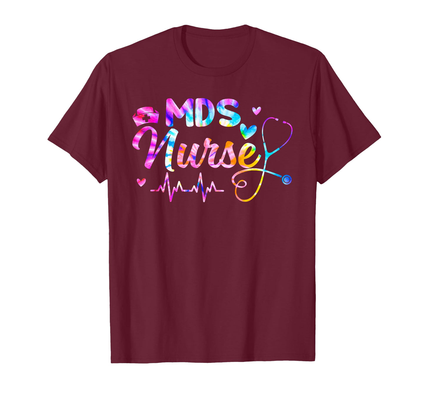 MDS Nurse Heartbeat Tie Dye MDS Nursing MDS Nurses T-Shirt