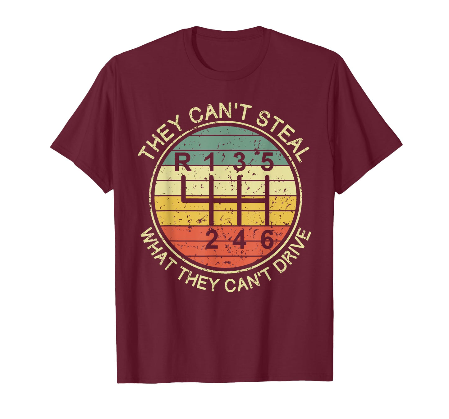 They Can't Steal What They Can't Drive Funny Manual Cars T-Shirt