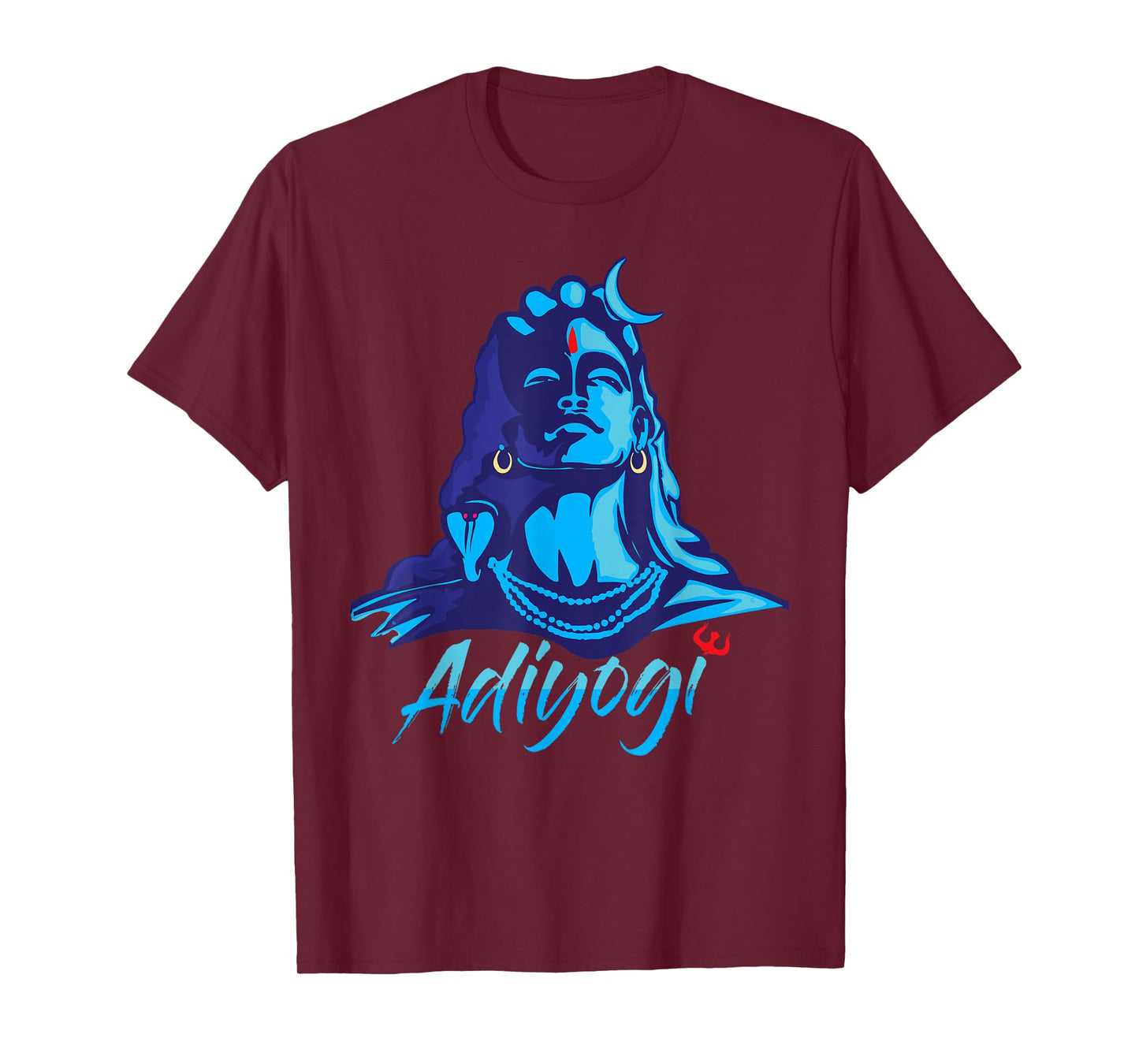 Adiyogi or Adhi Yogi Shiva Mahadev Blue Hindu Maha Shivratri T-Shirt