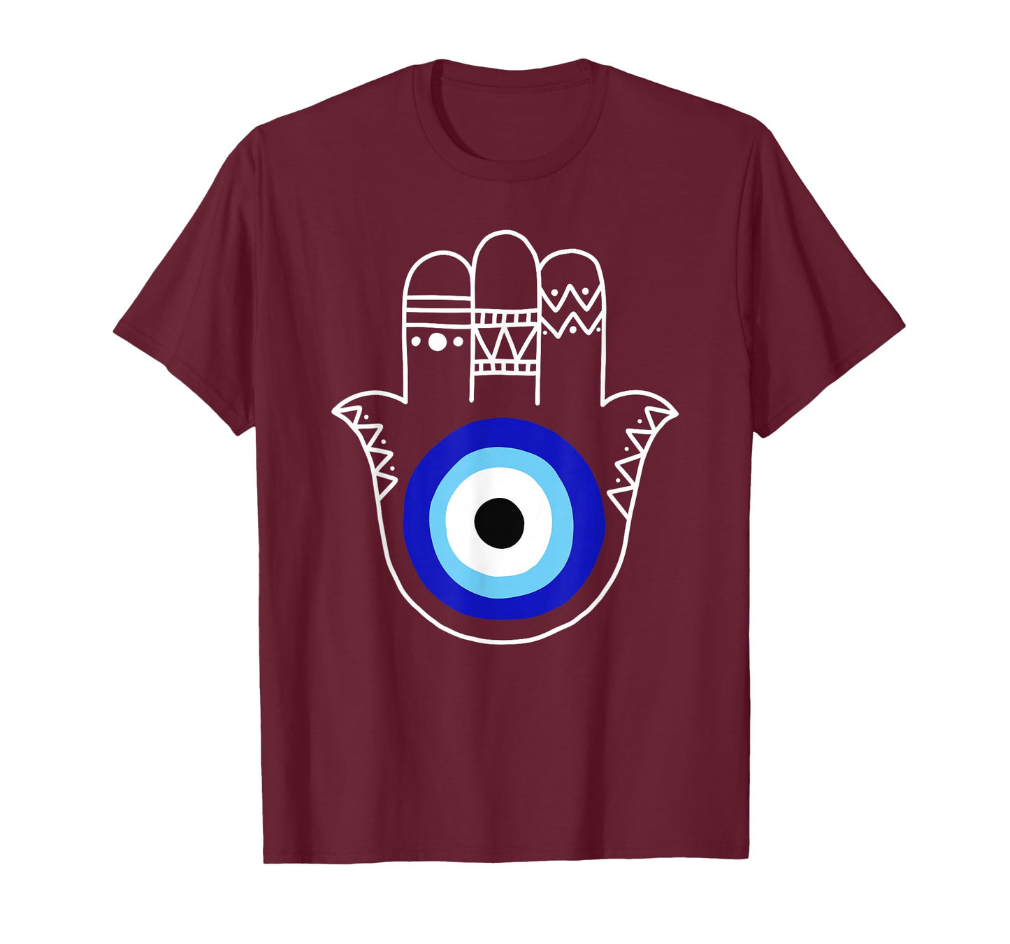 Hand of Hamsa Evil Eye Curse Protection Nazar Mati Evil Eye T-Shirt