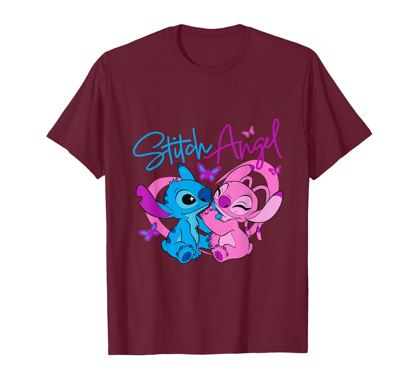 Disney Lilo & Stitch: The Series 2 Angel and Stitch Neon T-Shirt