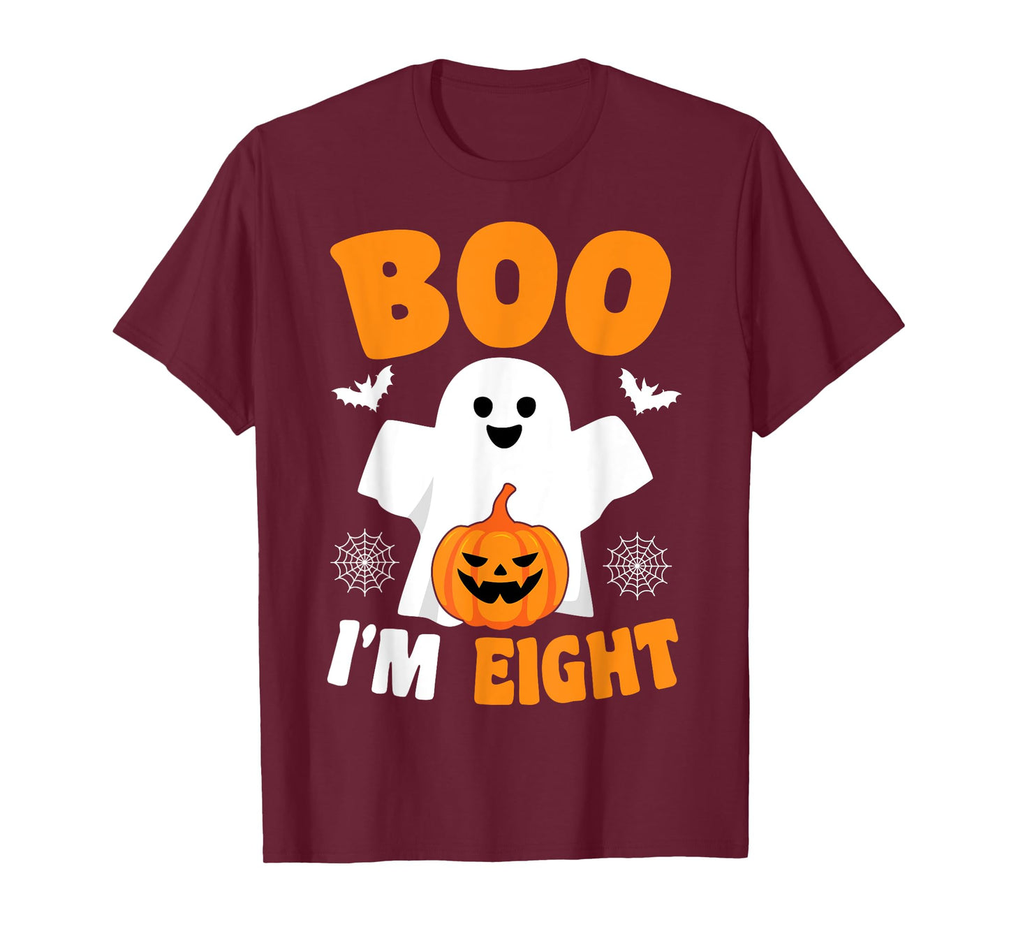 Boo I’m Eight Halloween Groovy Spooky Kids 8th Birthday T-Shirt