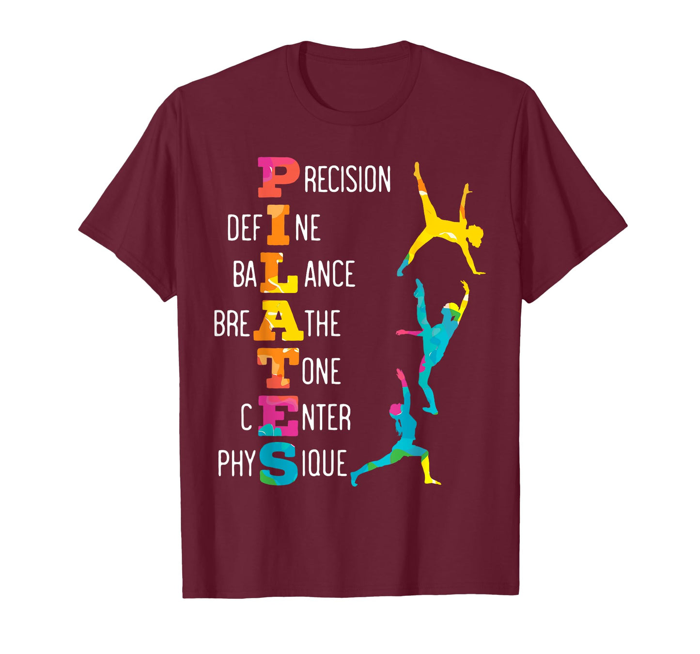 Pilates Fitness Exercise Training Contrology Meditation T-Shirt