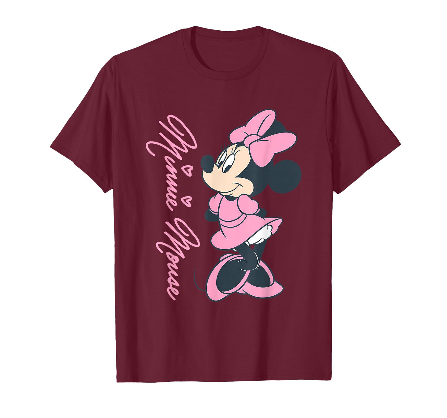 Disney Mickey Mouse and Friends Minnie Mouse Pink Hearts T-Shirt