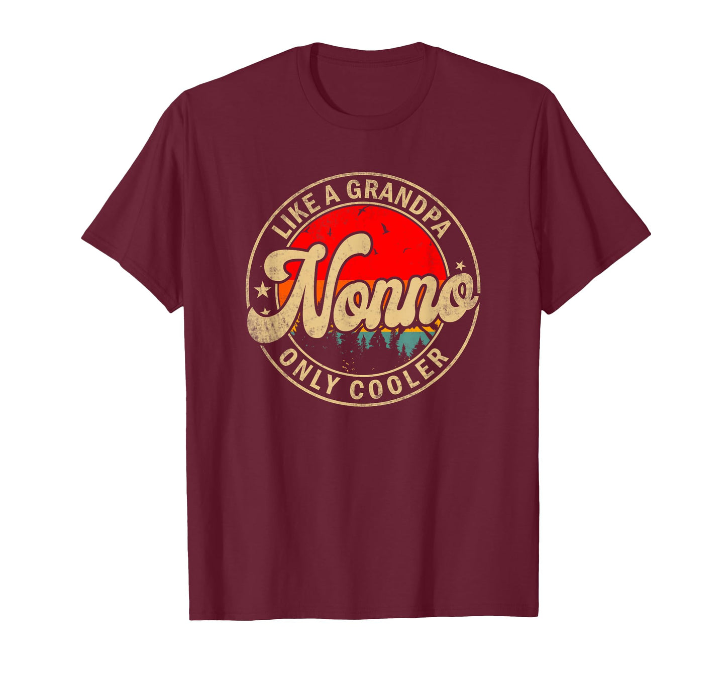 Mens Nonno Like A Grandpa Only Cooler Funny Papa Grandpa T-Shirt