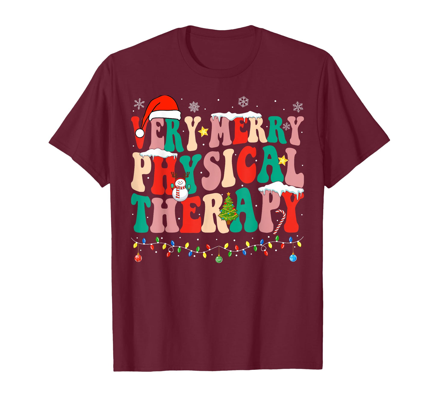 Very Merry Physical Therapy Christmas Physical Therapist PT T-Shirt