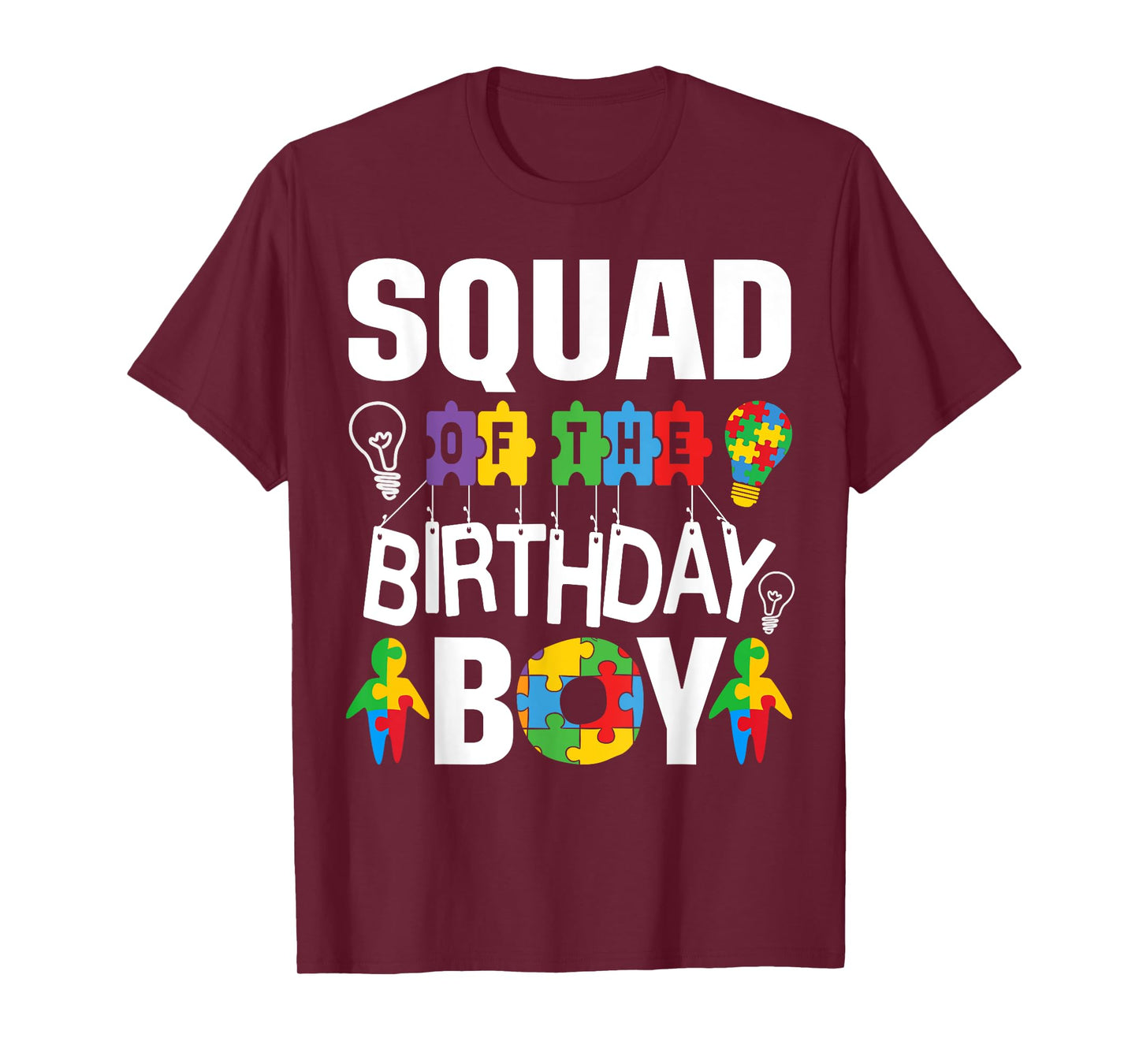 Squad Of The Birthday Boy Autism T-Shirt