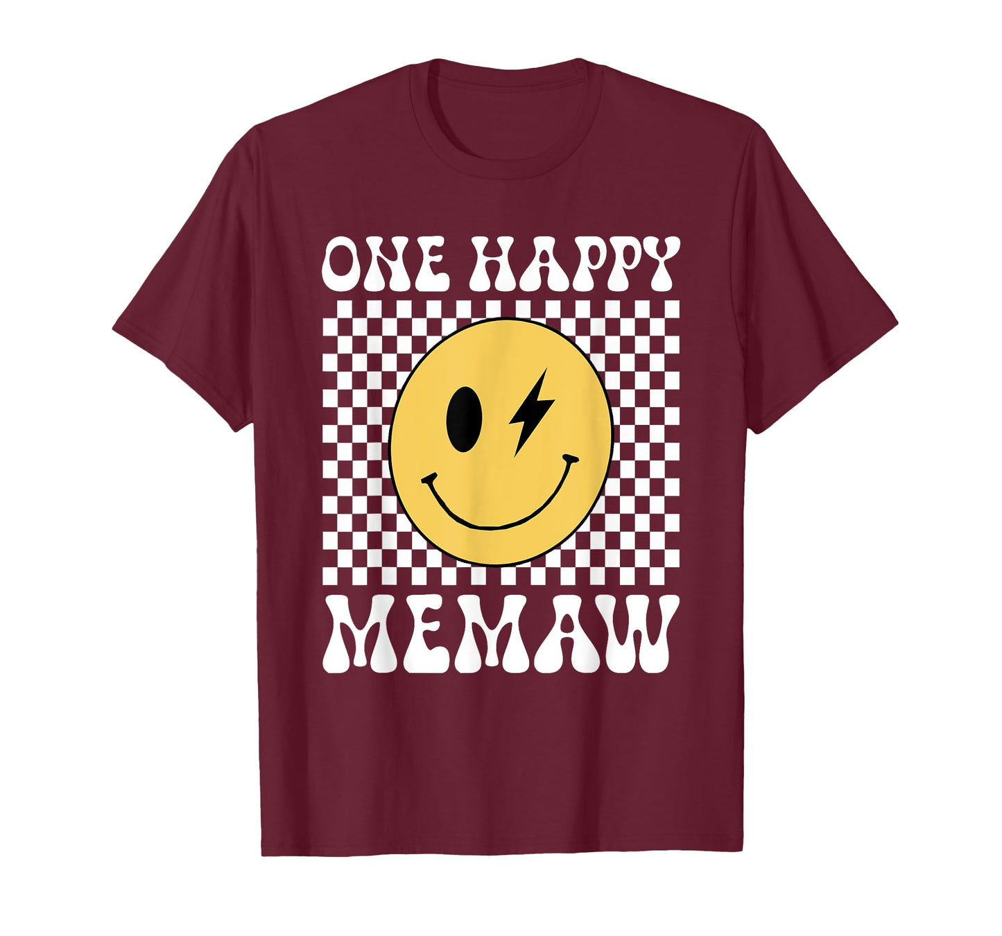 Groovy Memaw One Happy Dude Birthday Family Matching T-Shirt