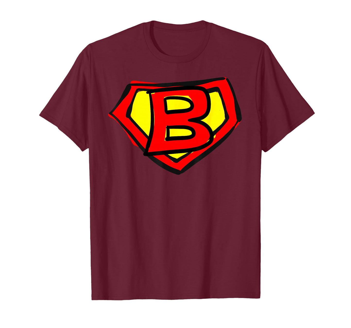 Superhero Letter on Chest B cute cartoon version T-Shirt