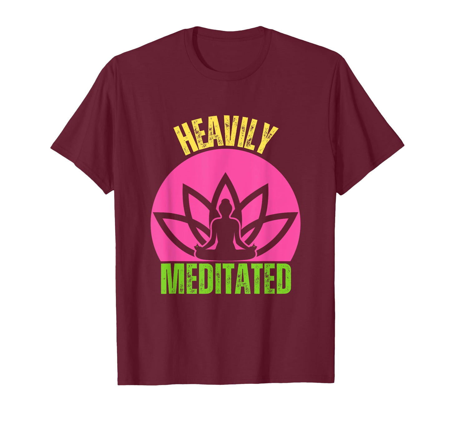Heavily Meditated Spiritual Warrior Yoga Vintage Sunset T-Shirt