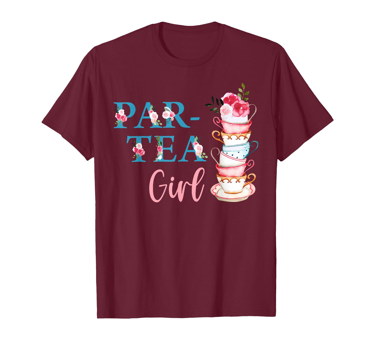 Par-tea Girl 2nd Birthday Teapot Tea For Two Birthday Party T-Shirt