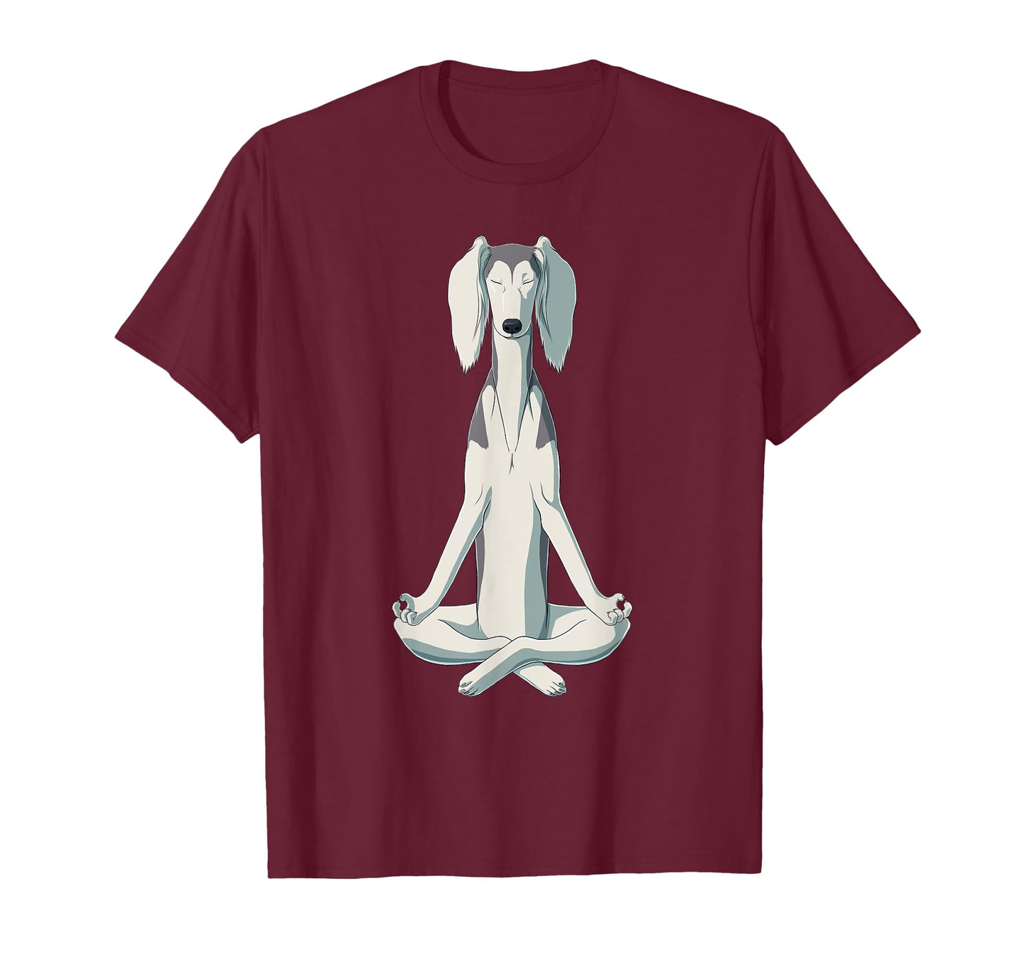 Funny Yoga Dog Saluki T-Shirt for Men Women Girls Kids