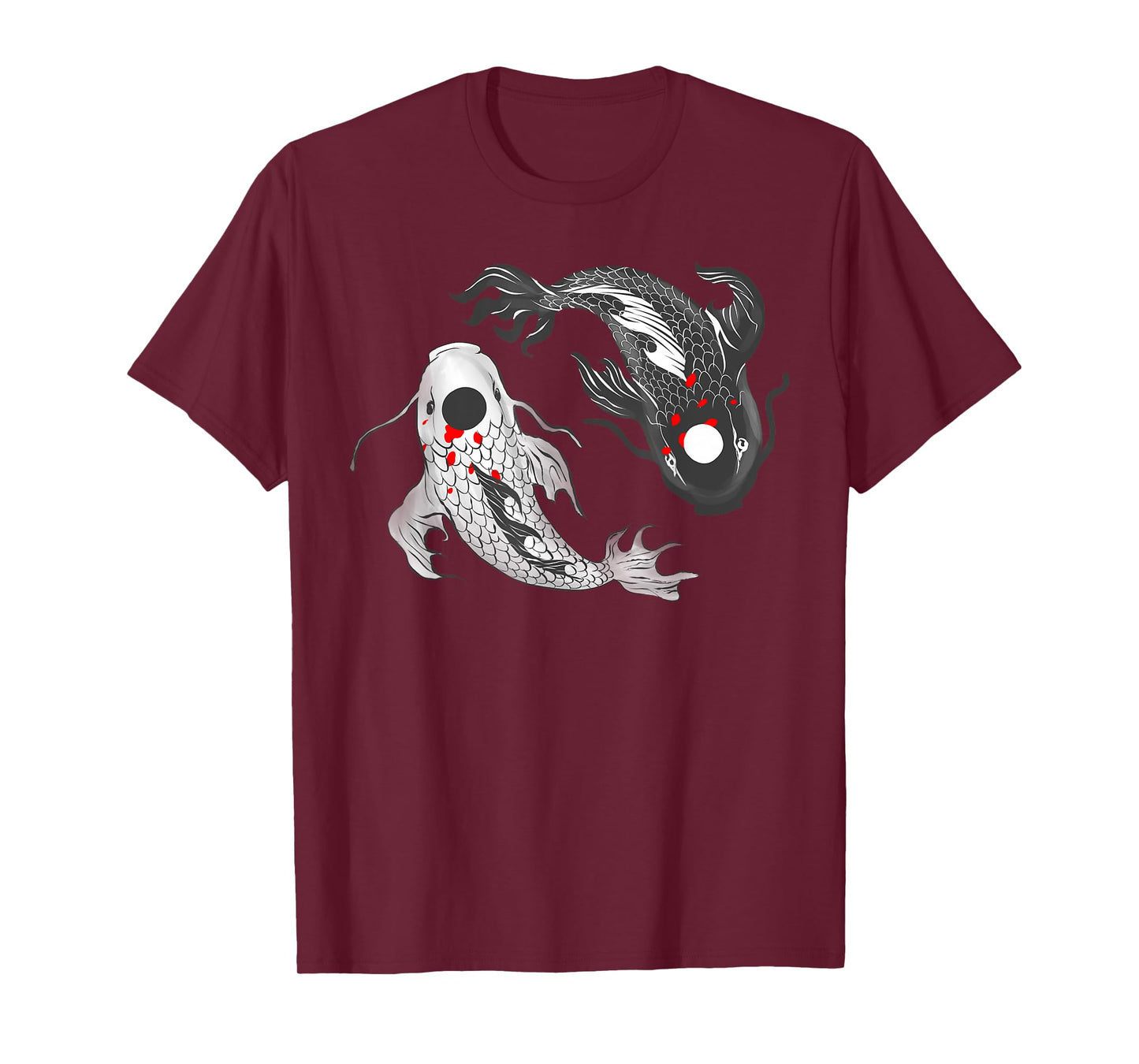 Koi Fish Carp Funny Yin Yang Balance Life Men Women T-Shirt