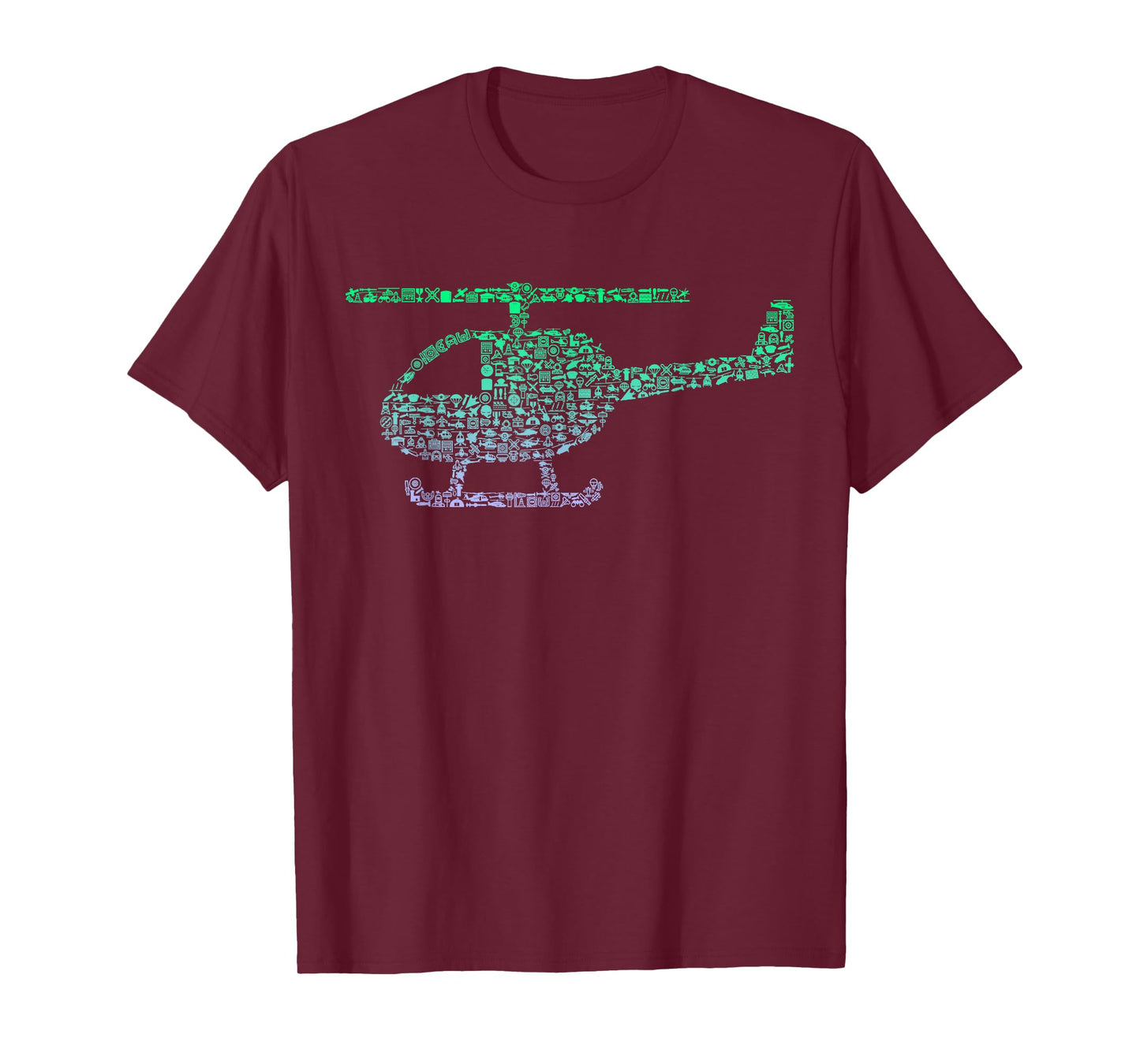 Chopper Silhouette Graphic Pilot Flying Aviation Helicopter T-Shirt