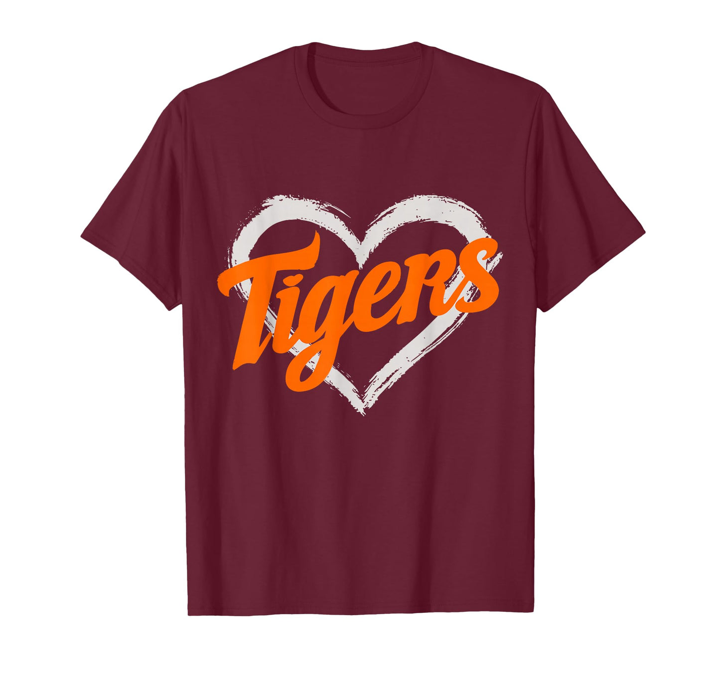Vintage Tigers Heart Throwback Retro T-Shirt