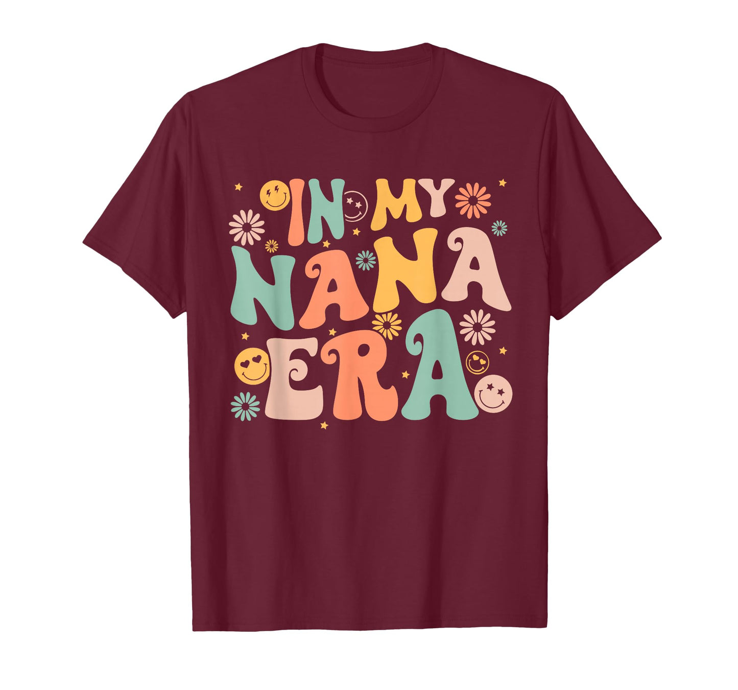 In My Nana Era Groovy Retro Cool for Grandma Mother's Day T-Shirt