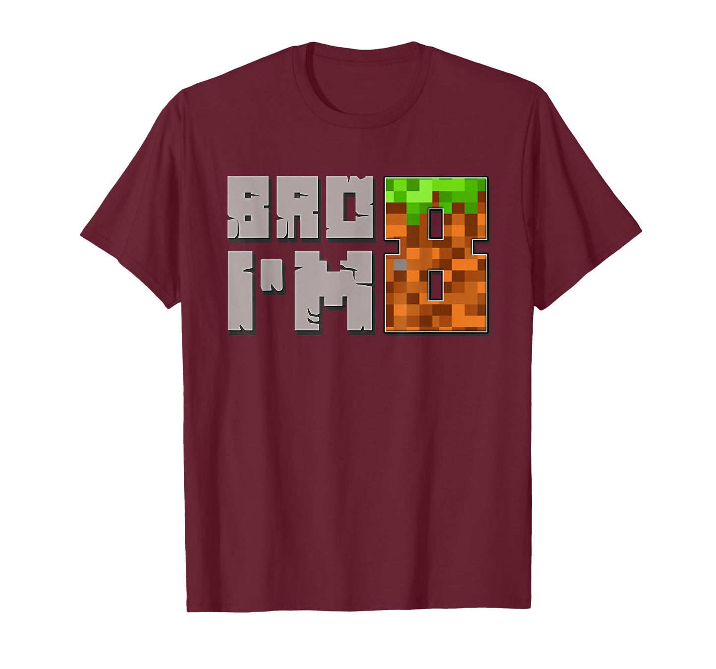 8th Birthday Boy Bro I’m 8 Year Old Gamer Pixel Boys Kids T-Shirt