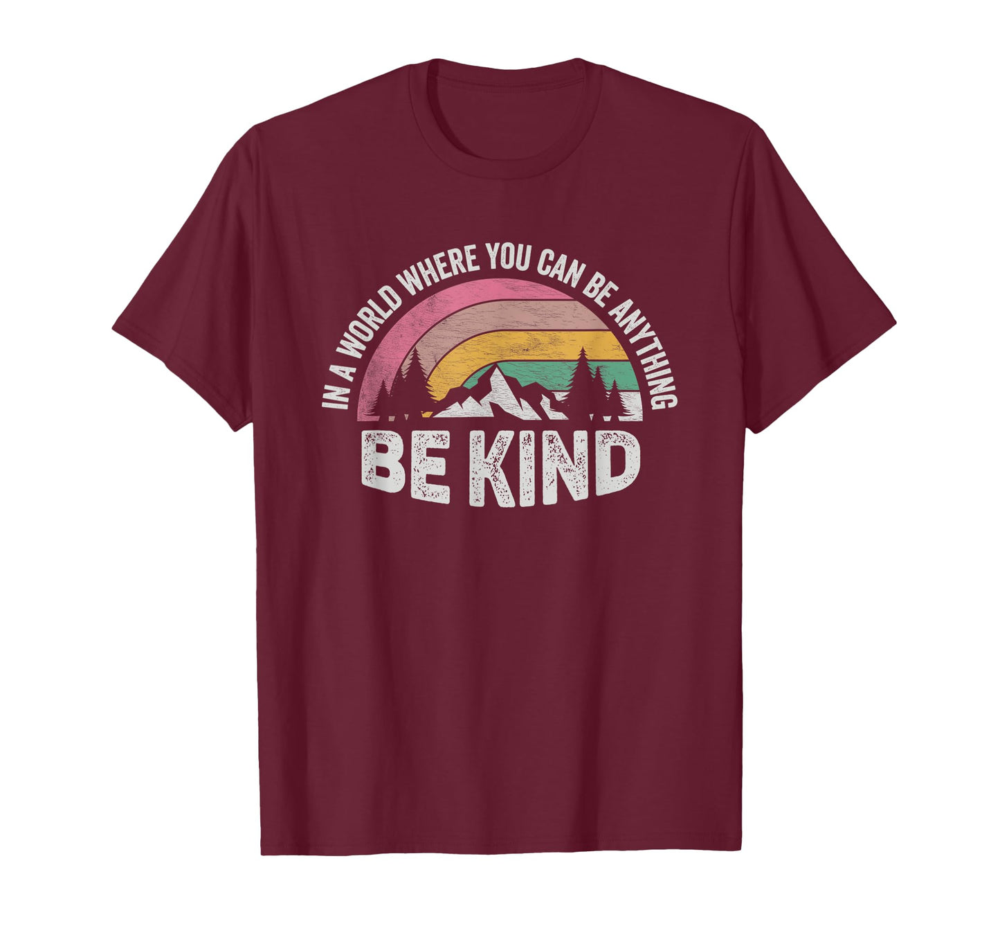 Retro Be Kind In A World Where You Can Be Anything Kindness T-Shirt