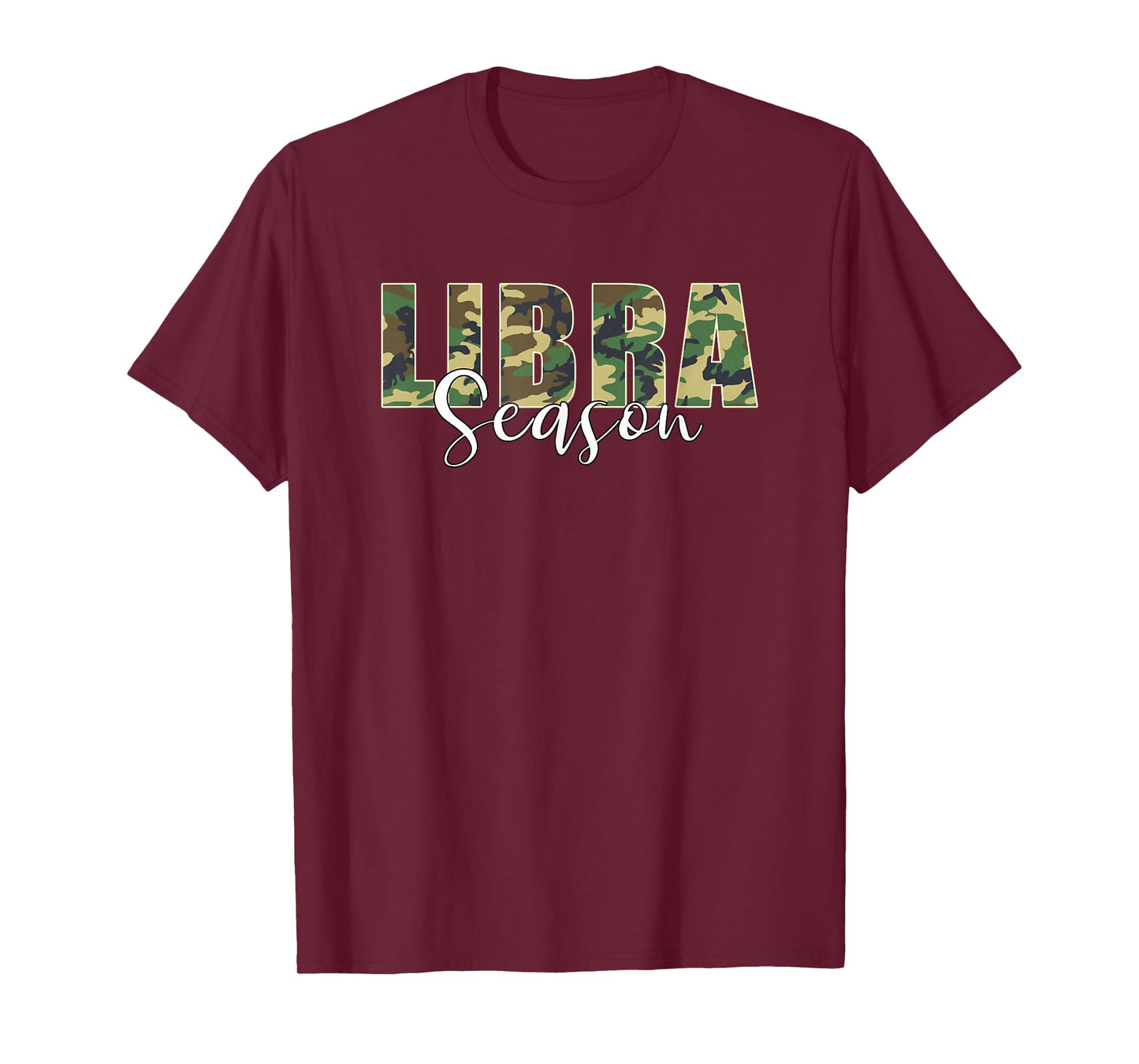 Libra Season Zodiac Camo Camouflage Birthday T-Shirt