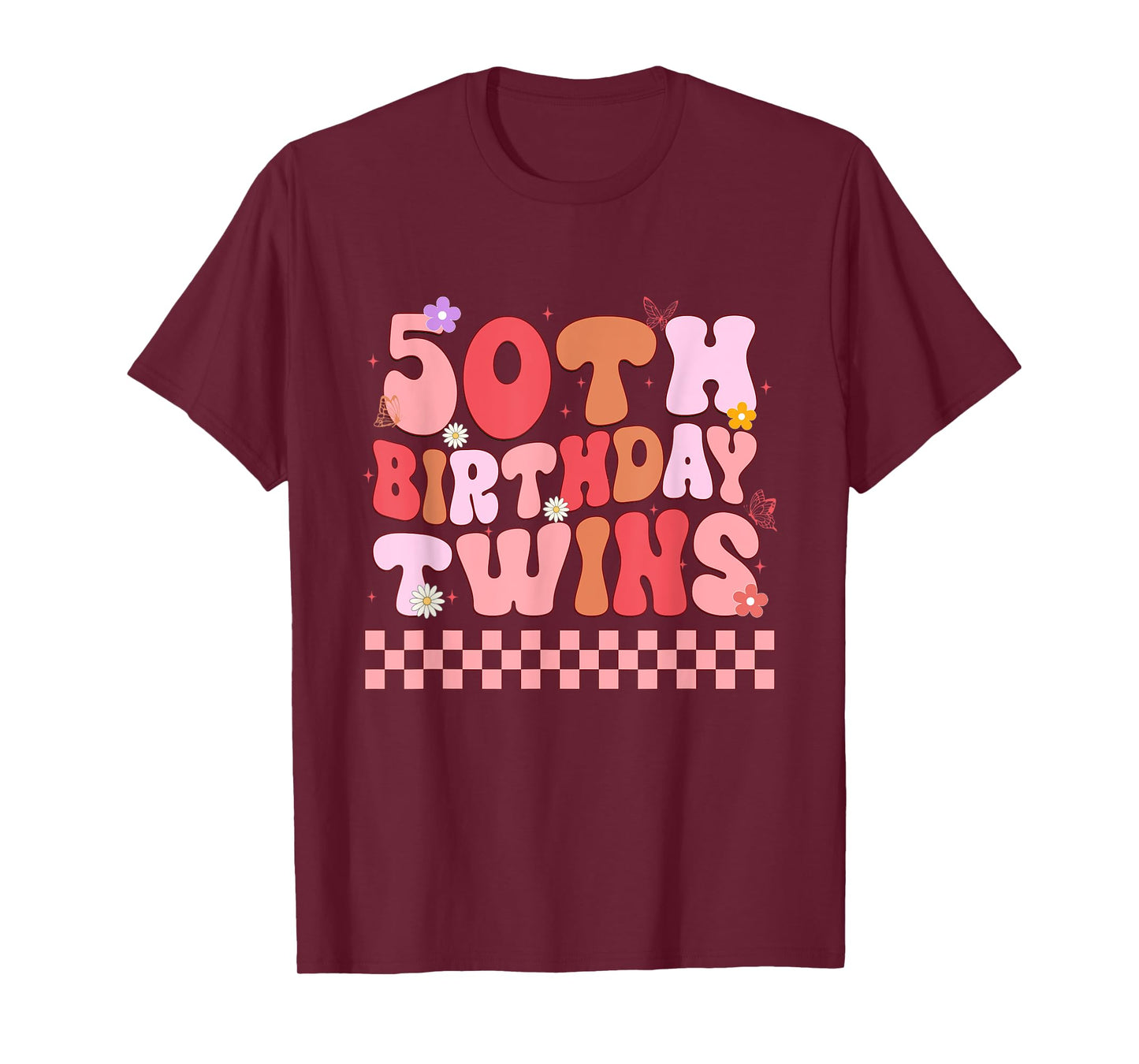 50th Birthday Twins 50 years old Matching Sibling Birthday T-Shirt