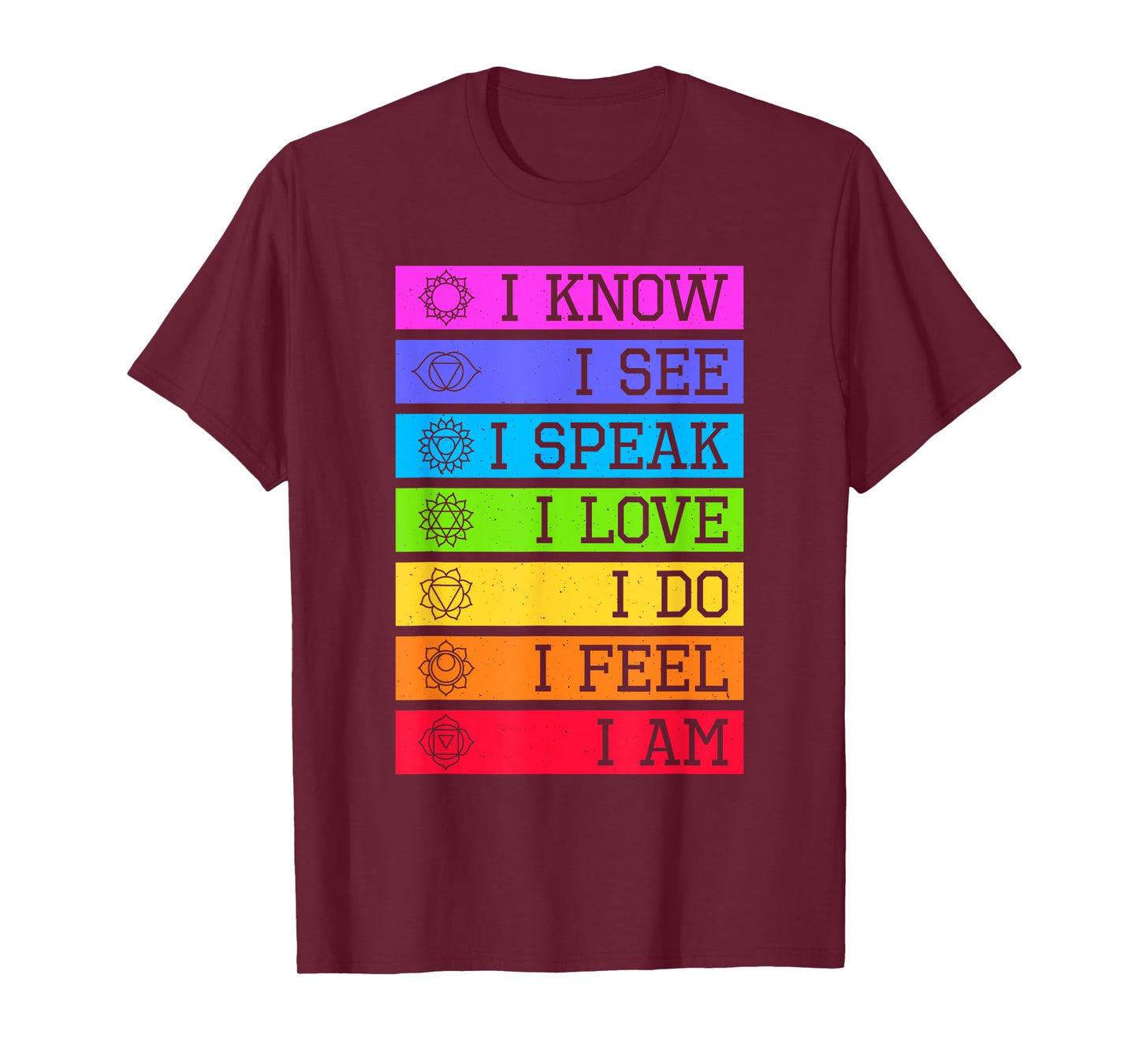 Namaste Yoga Meditation 7 Chakras Spiritual T-Shirt