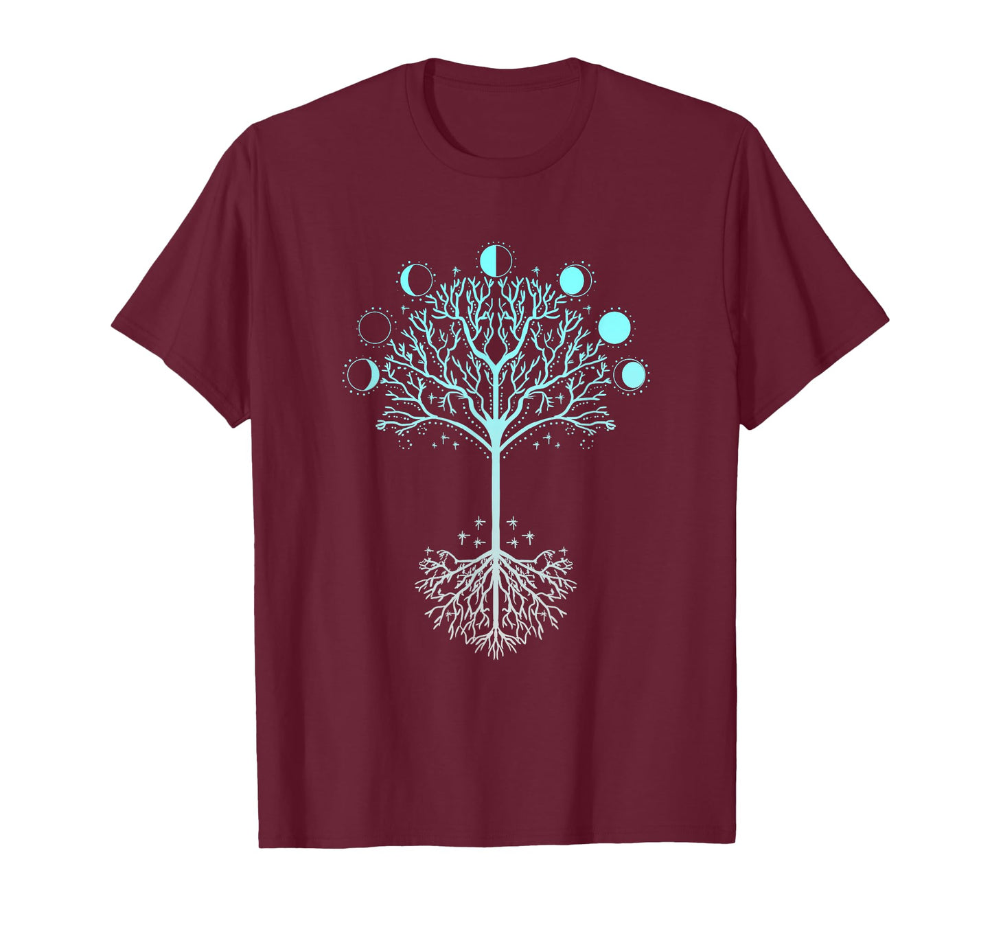 Tree Of Life Moon Phases Art Spiritual Meditation Yoga Yogi T-Shirt