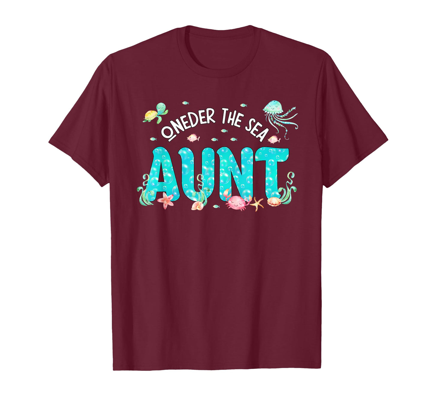 Under Sea Aunt Birthday Girl Boy Matching Family Party T-Shirt