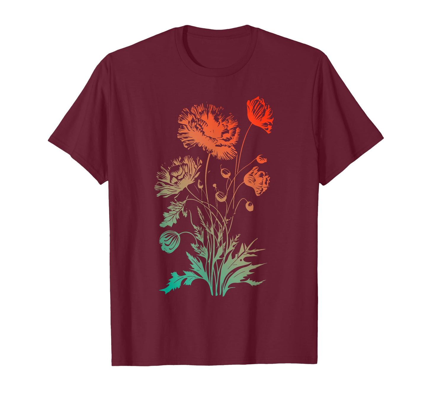 Poppies, spring bloomers, summer, flower, garden, outdoor T-Shirt