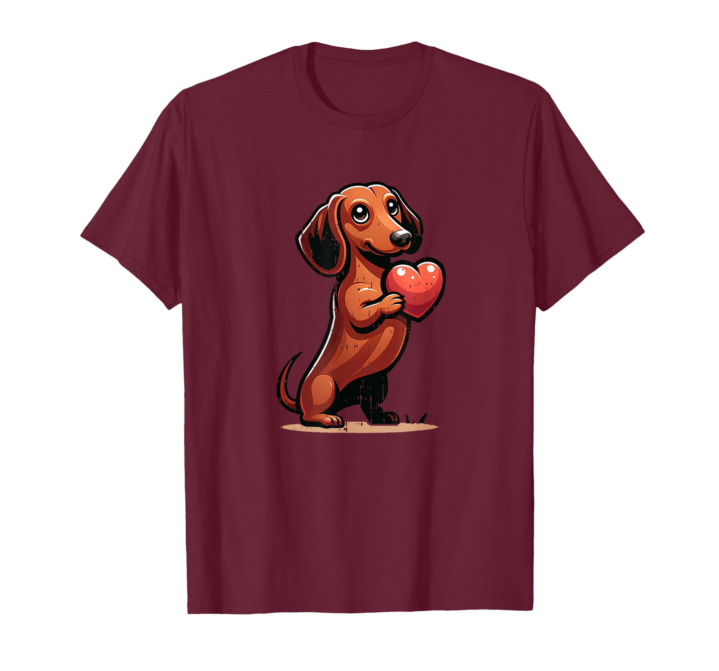 Cute Dachshund Valentines Day Heart Lover Dog Mom Dad Women T-Shirt