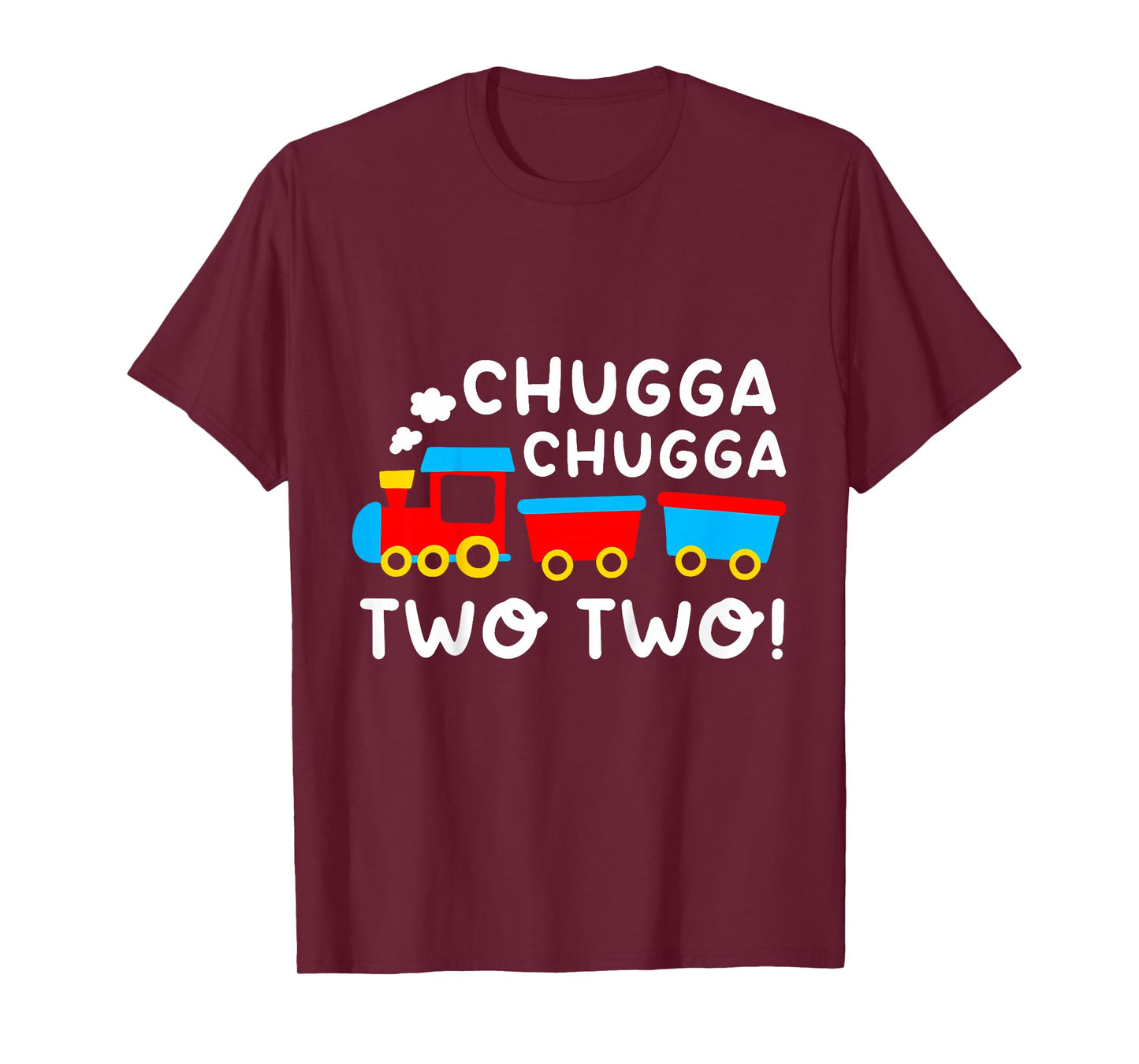 Kids 2nd Birthday Boy Train Chugga Chugga Two Two Toddler T-Shirt