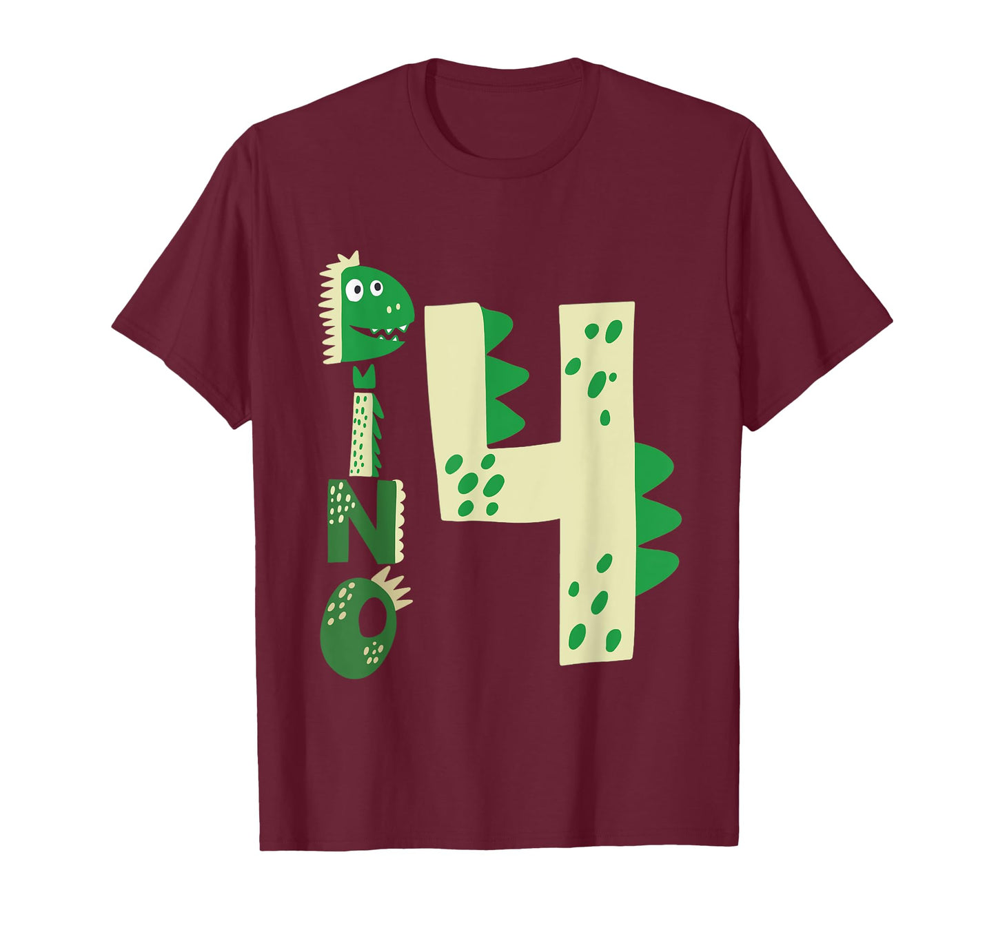 Dino Four Birthday Dinosaur 4th Birthday Boy Girl T-Shirt