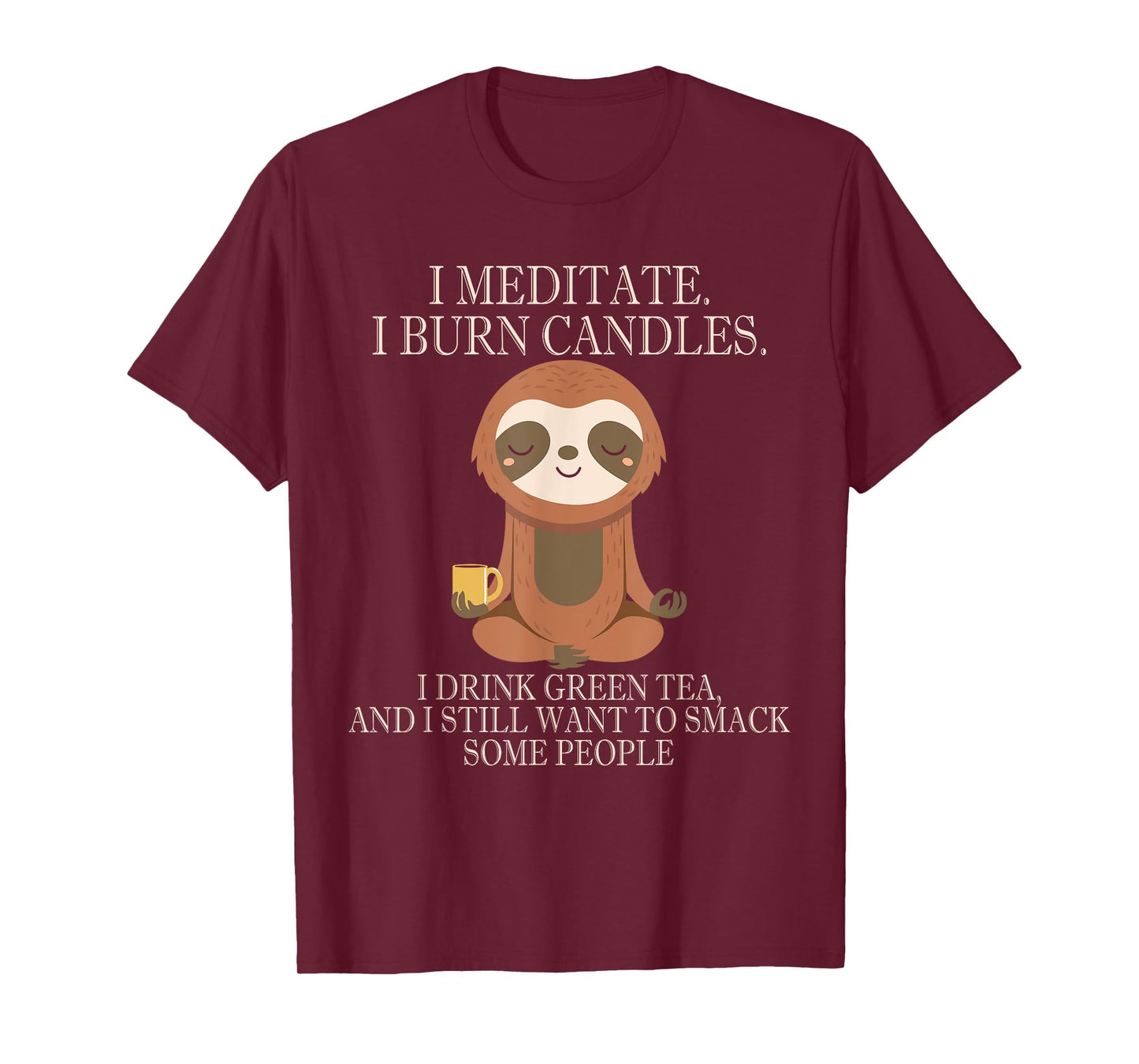 Funny Cute Sloth Meditation Inner Peace T-Shirt T-Shirt
