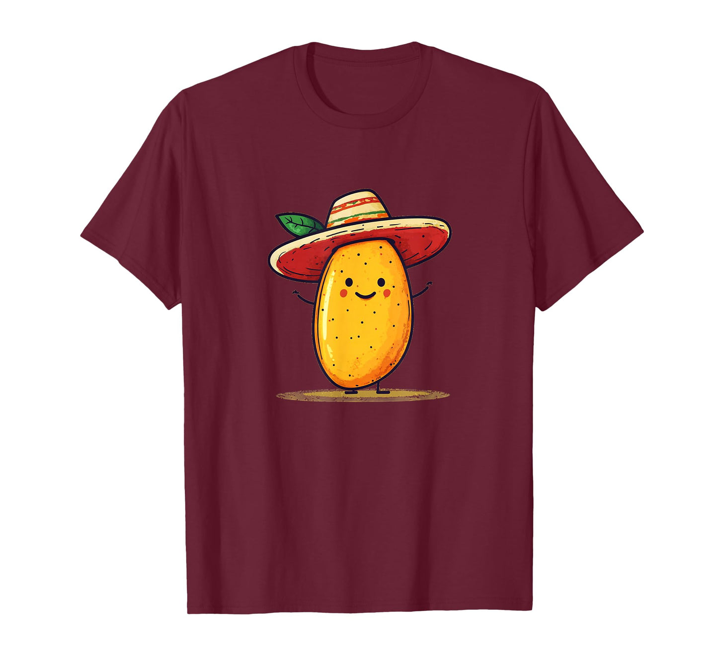 Joyful Mango Fruit with Sombrero Hat Costume T-Shirt