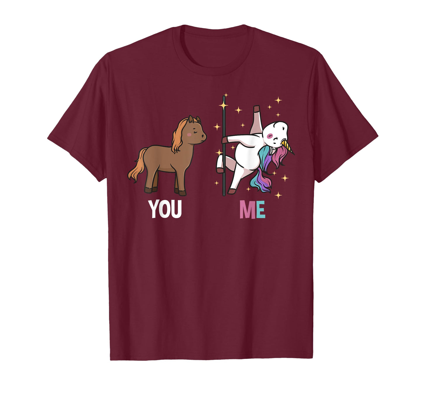 Funny Unicorn Yoga Pole Dancing T-Shirt